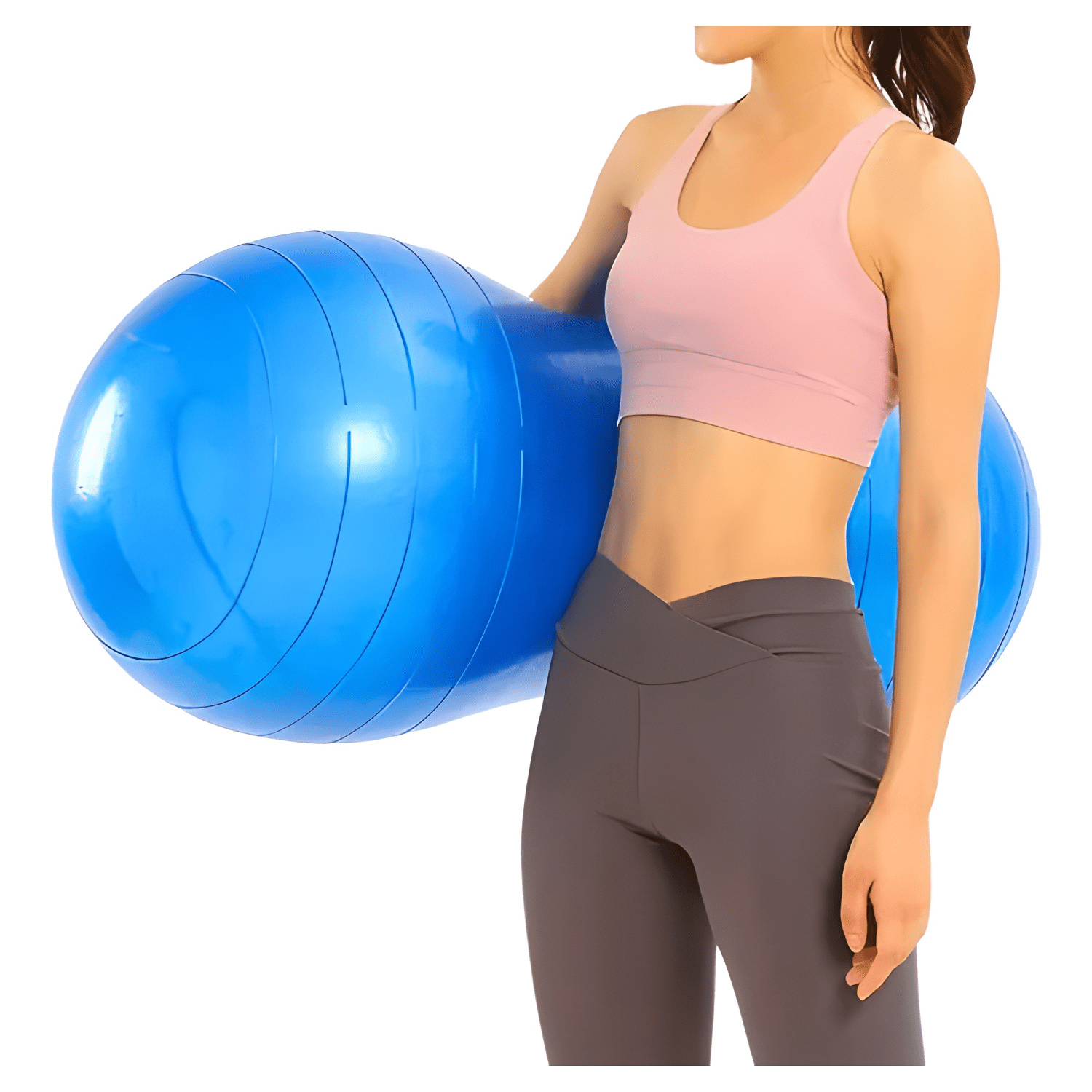Balón ovalado para pilates yoga tipo maní + inflador #2-4