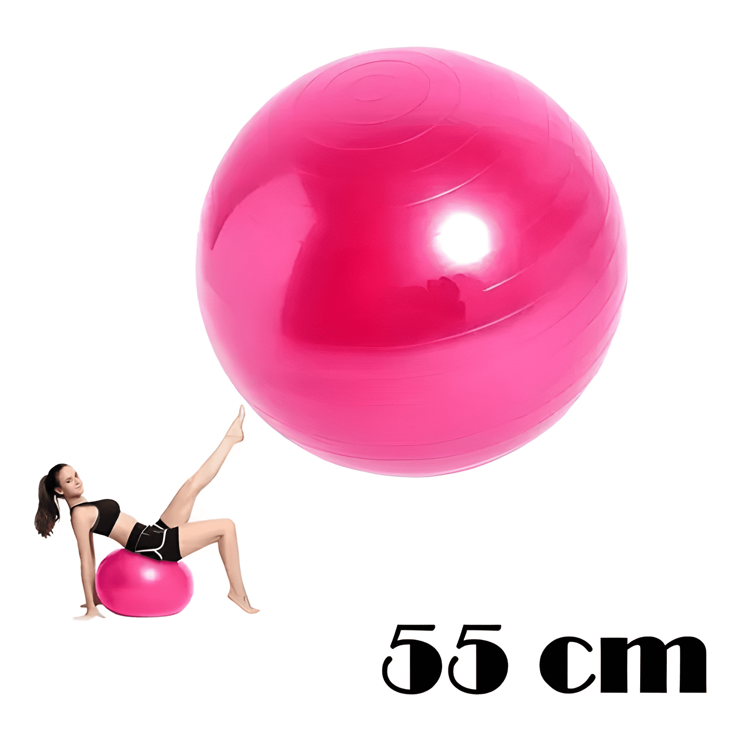 Pelota yoga 55cm pelota pilates ejercicio crossfit colores-1