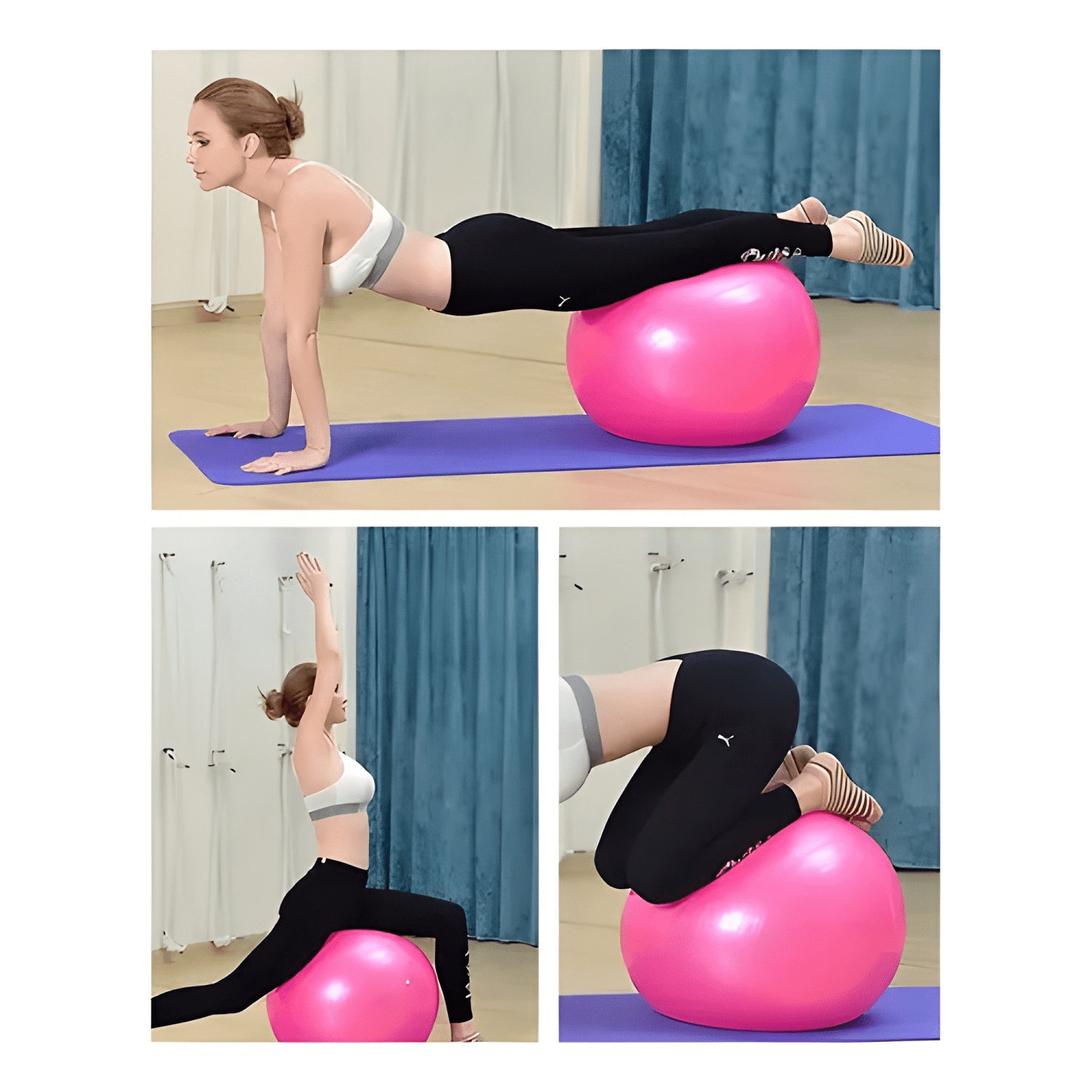 Pelota yoga 55cm pelota pilates ejercicio crossfit colores-4