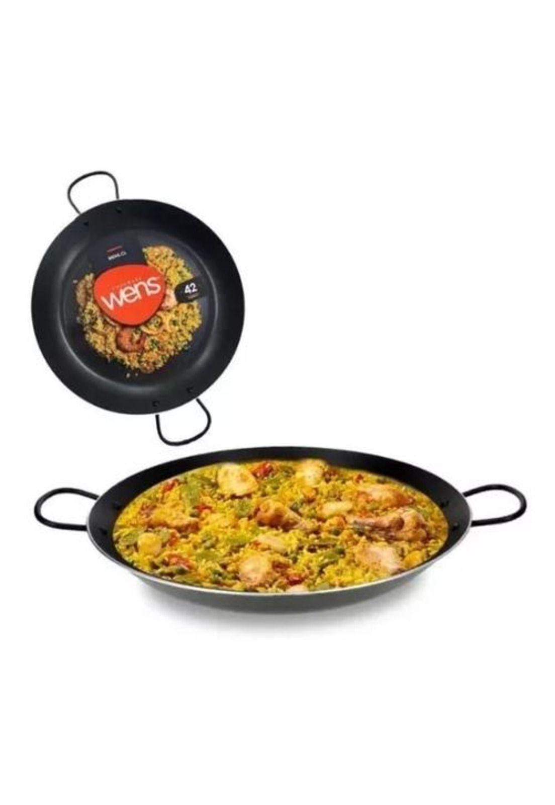 Paellera de teflón antiadherente de 42 cm, Firenze Wens, negro-4