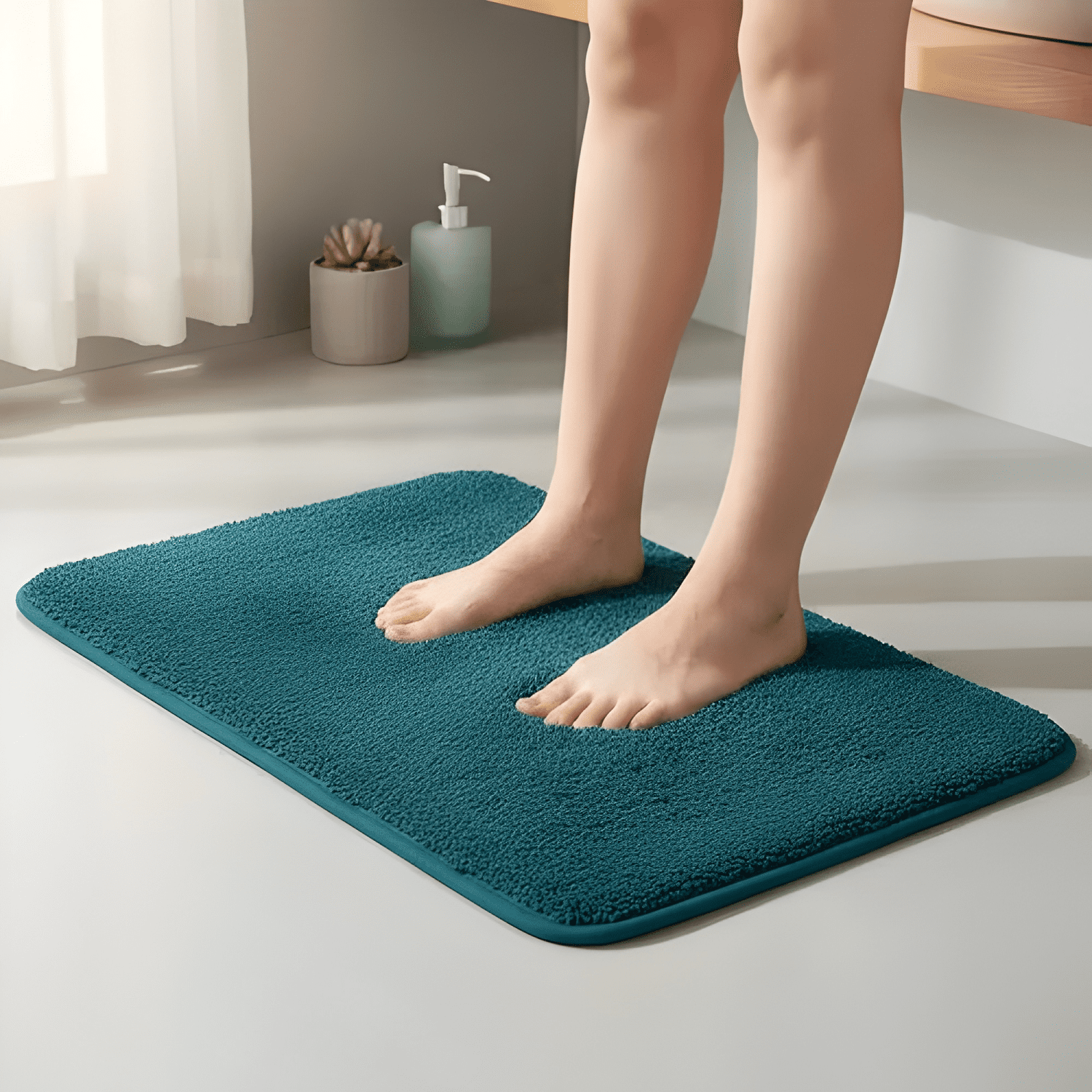 Alfombra De Baño Ultra Absorbente Antideslizante Piso Ducha-2
