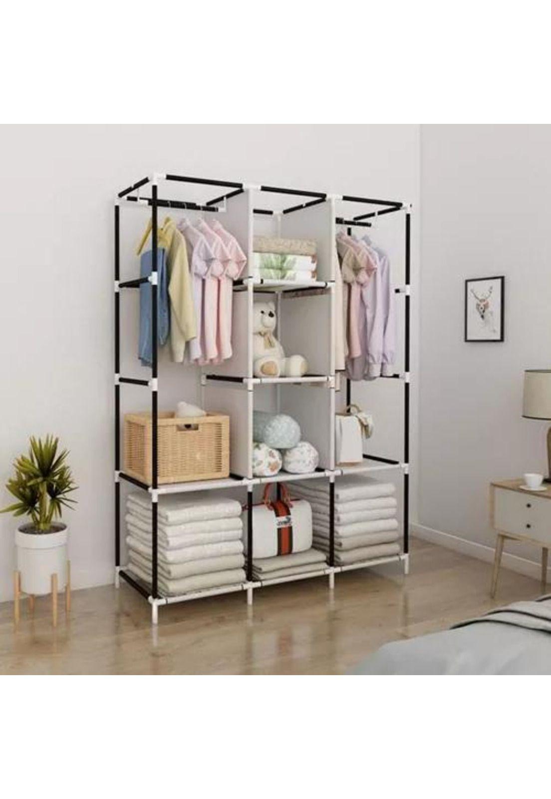 Armario closet ropero armable grande 175x45x130cm morado-4