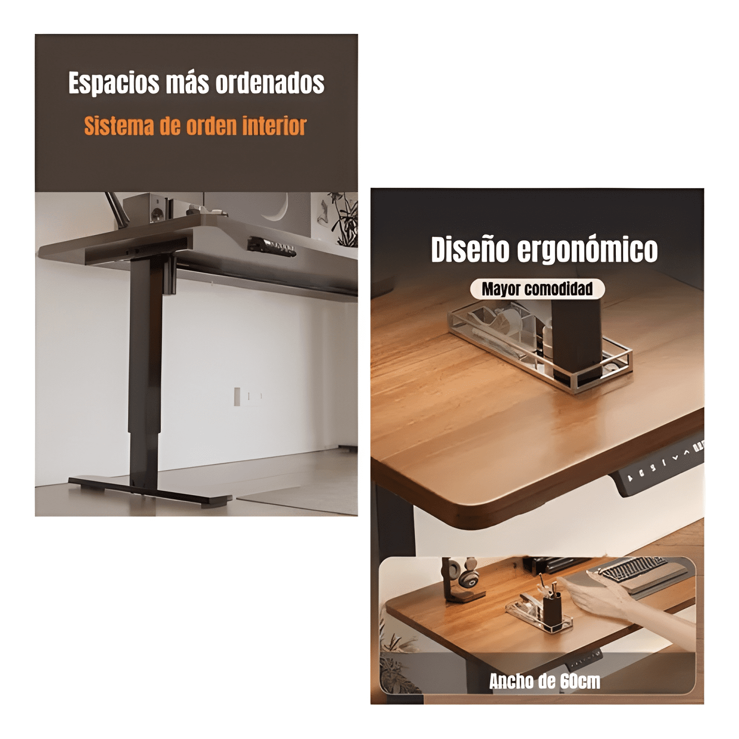 Escritorio eléctrico regulable accesorios 120cm lubabycas-4