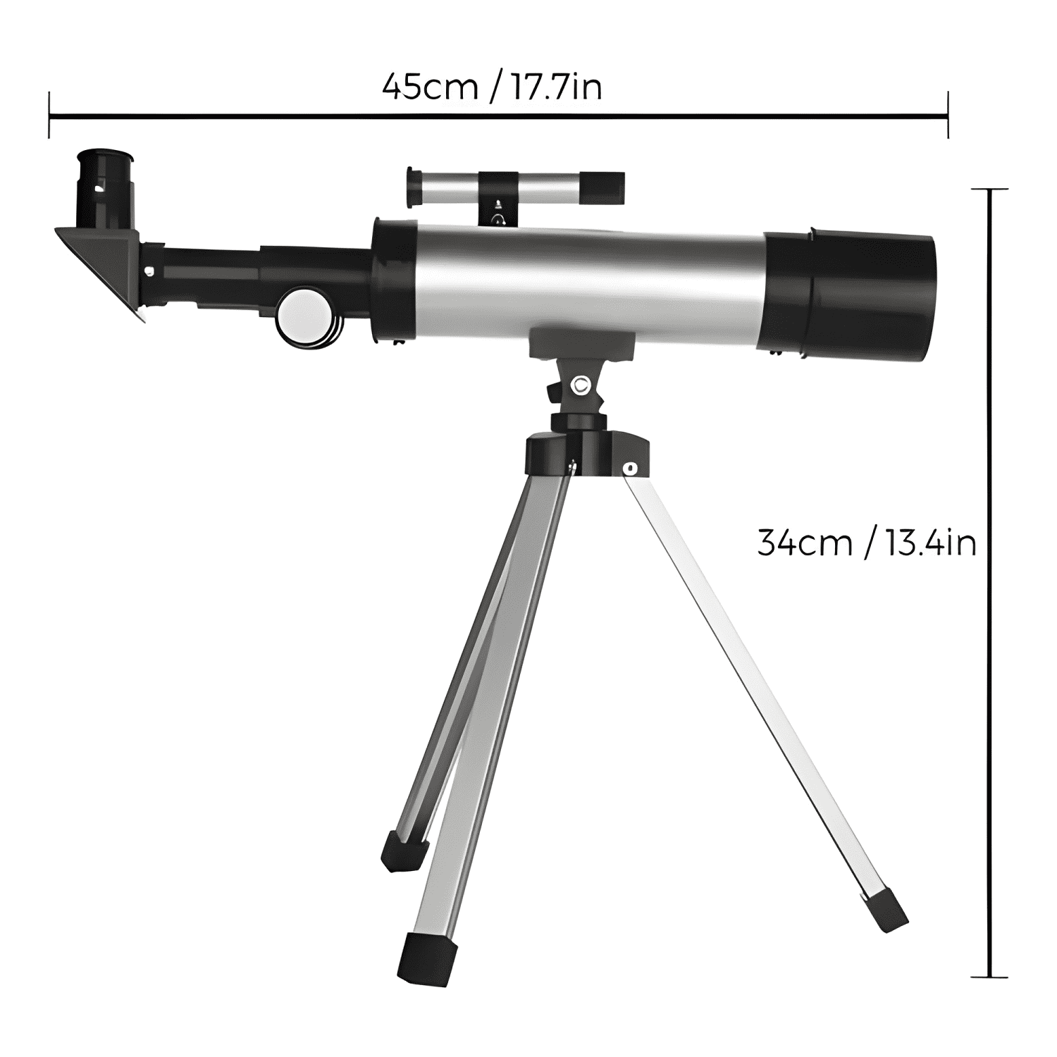 Telescopio Niños Refractor 90x Plateado-2