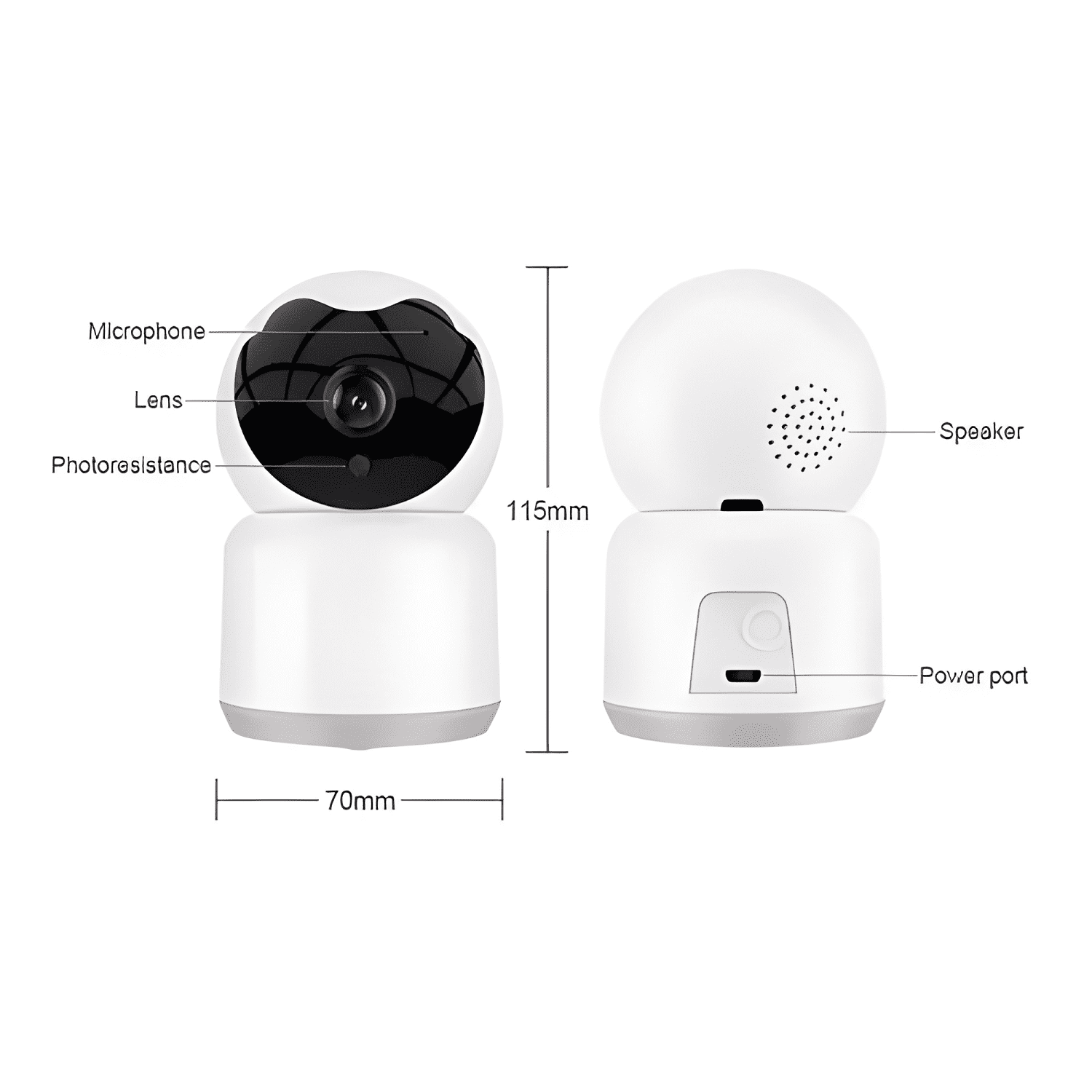Cámara Vhome Wifi Ptz Ie2 Indoor 2mp Alexa Google Vshop-2