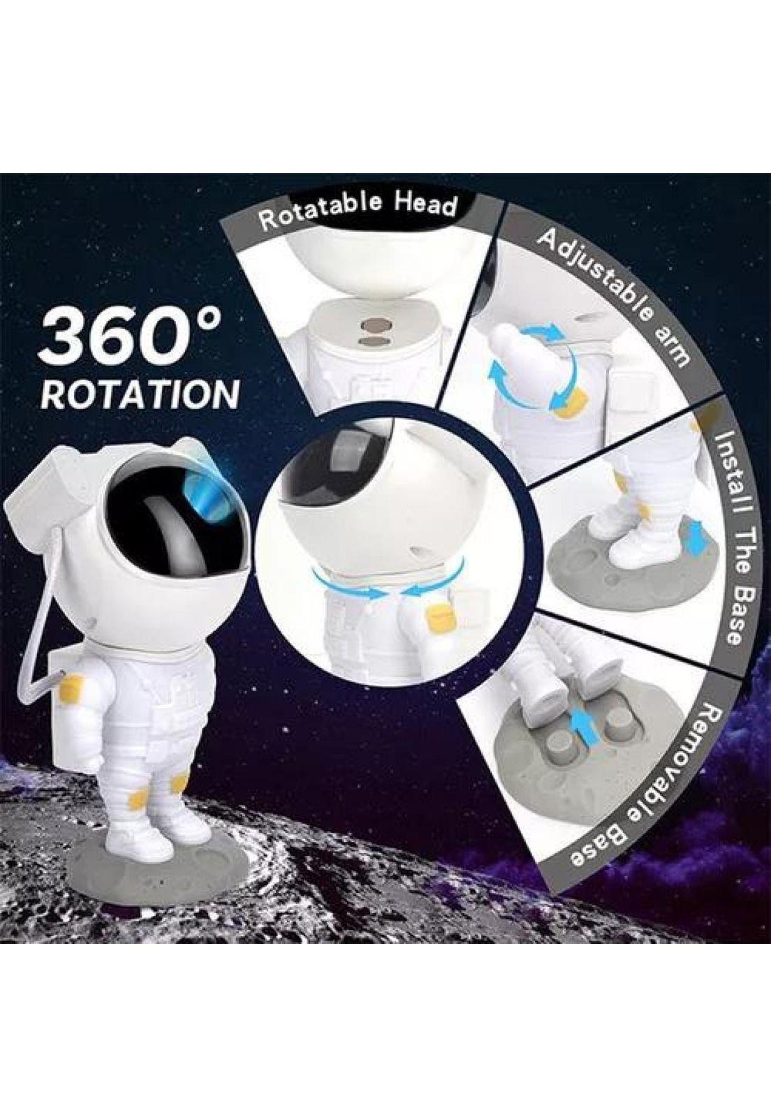 Proyector galaxia, lámpara LED de astronauta, color gris-6