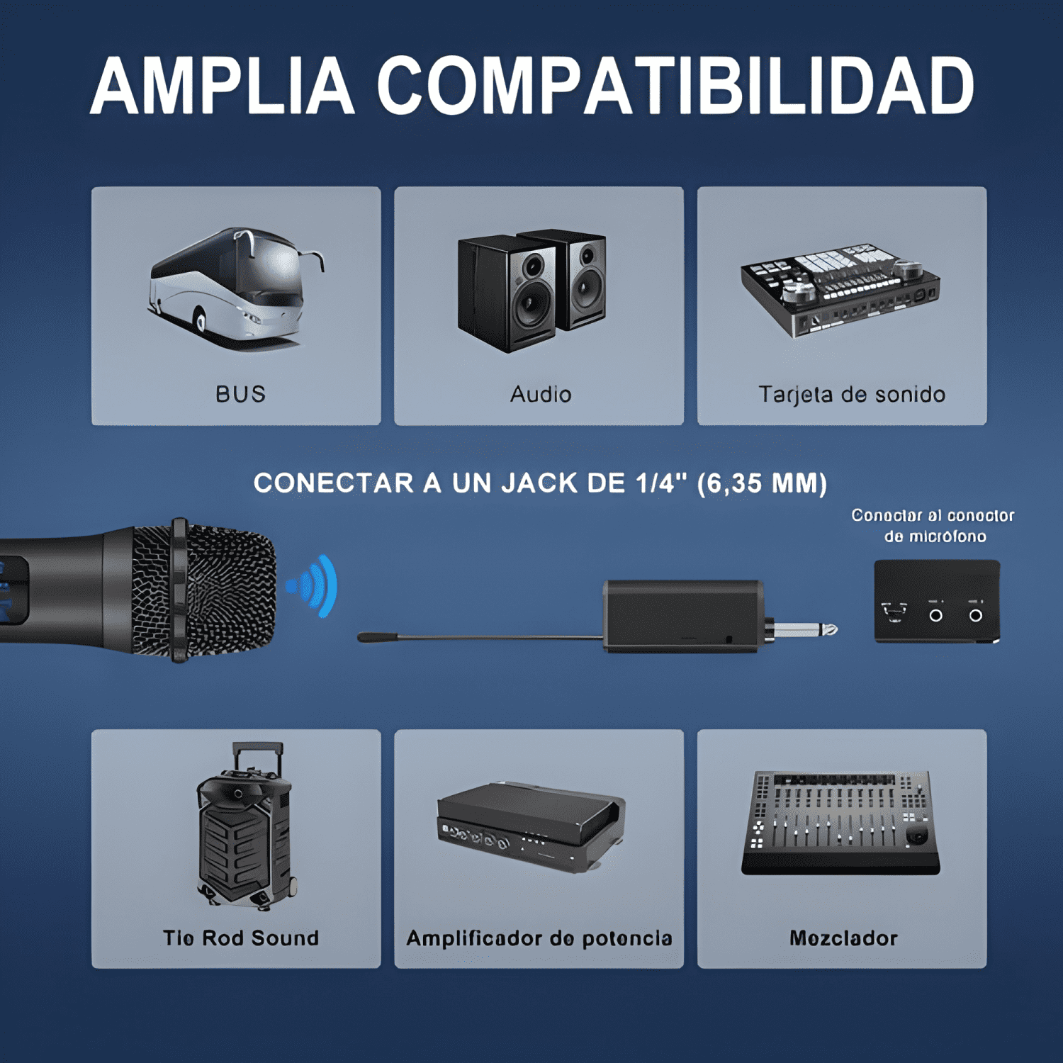2Pcs universal micrófono inalámbrico profesional karaoke #2-2