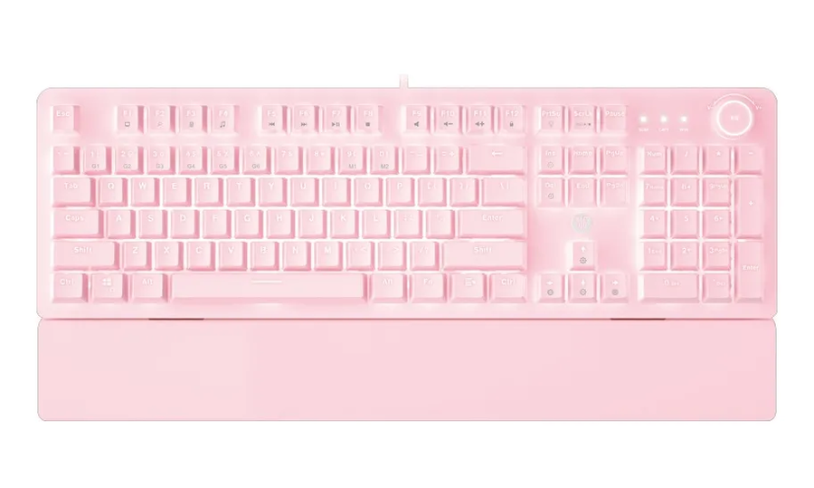 Teclado Fantech MK853 mecánico rosa inglés USA-0