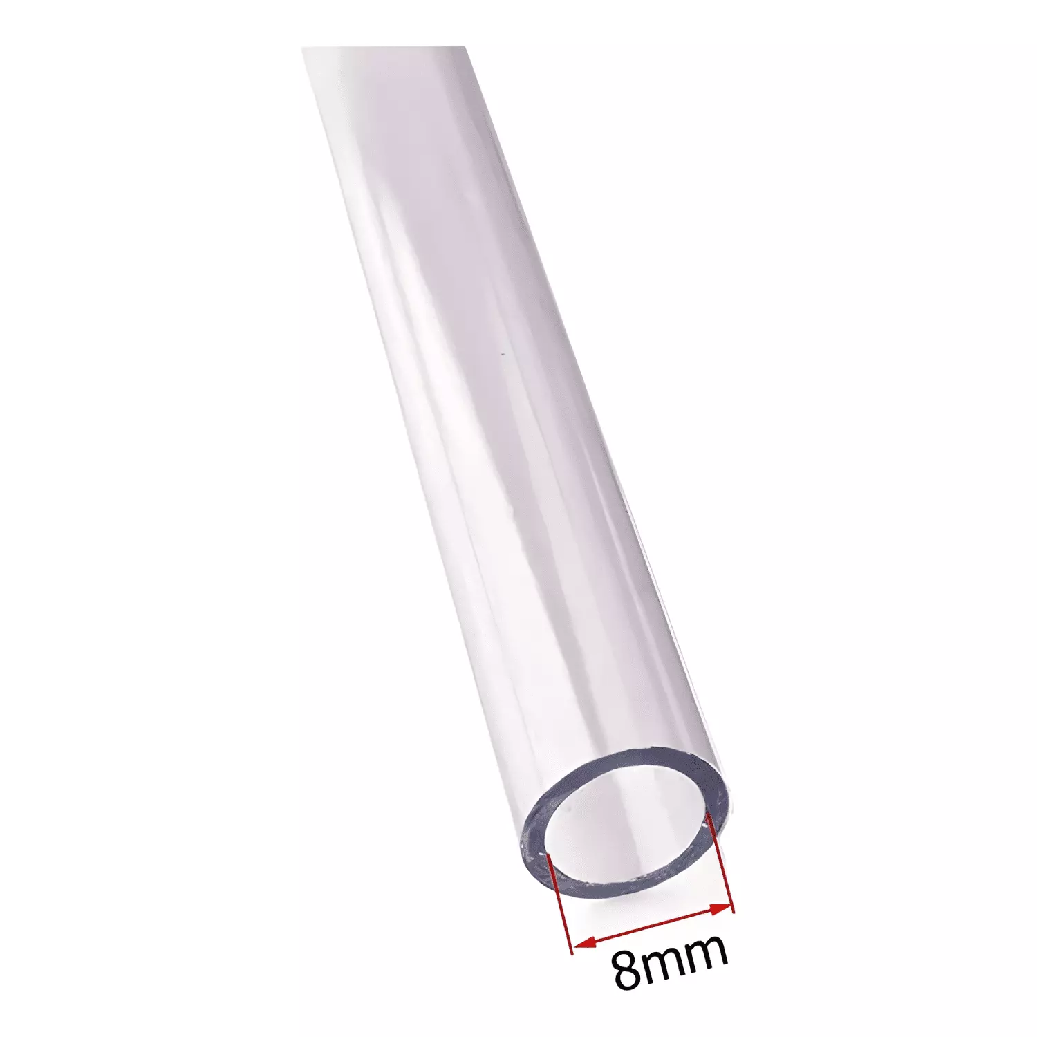 Manguera clear 8mm 2 metros traslucida mts Transparente-1