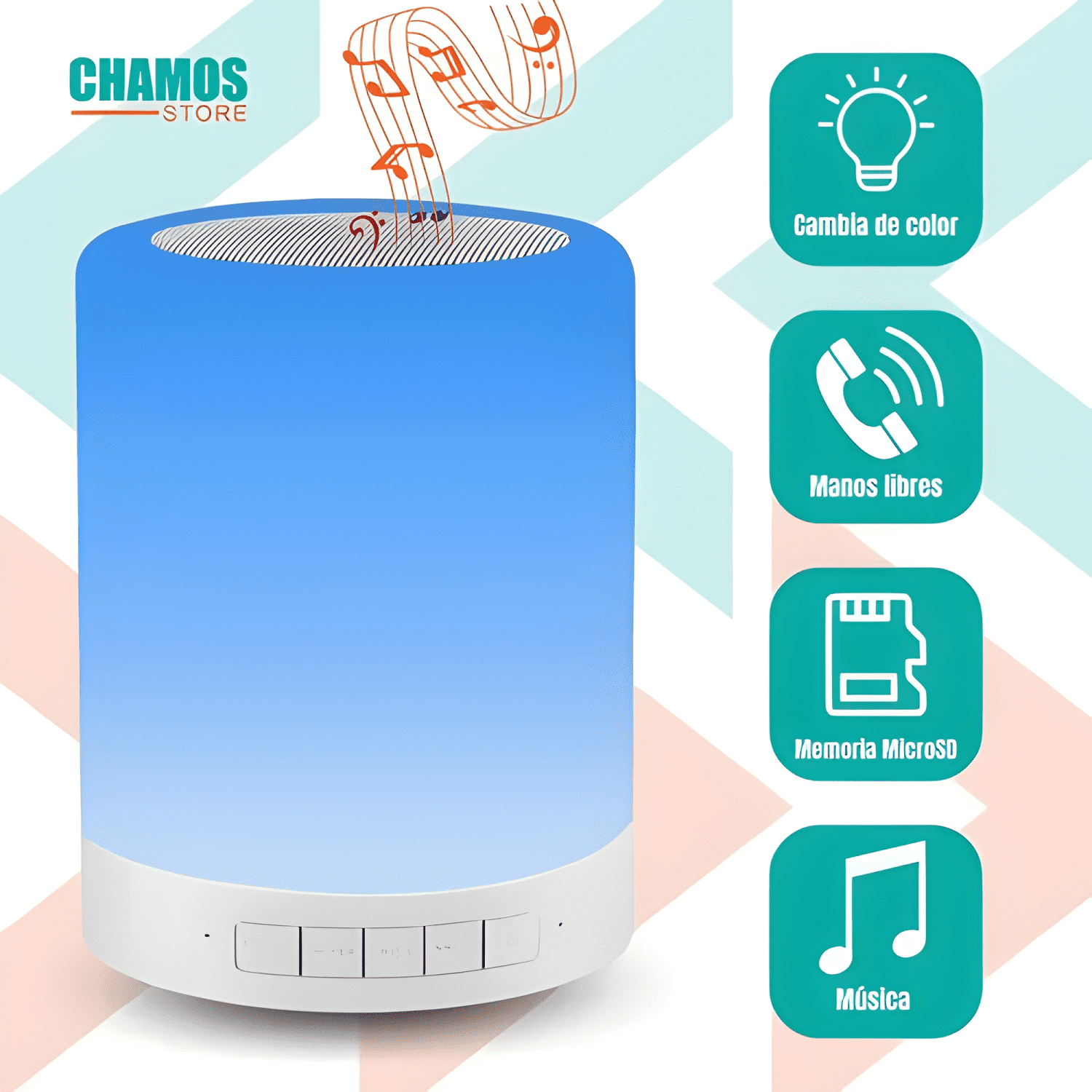 Parlante portátil táctil bluetooth con luces led-1