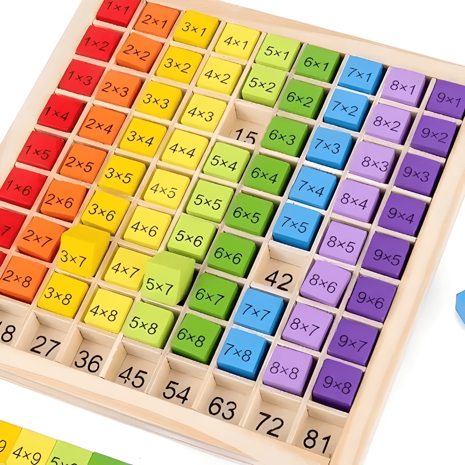 Tabla de multiplicar juguete didáctico de madera para niños-2