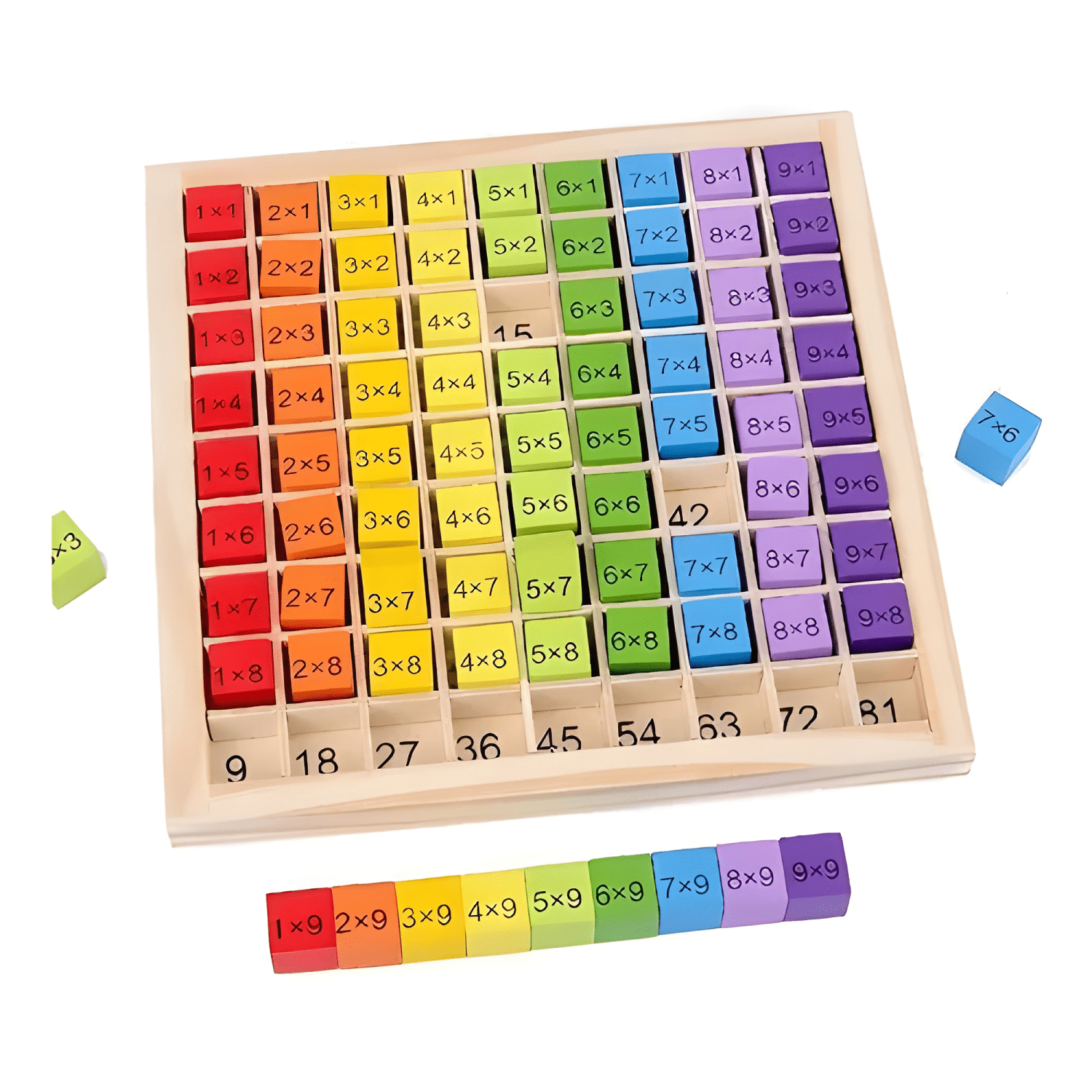 Tabla de multiplicar juguete didáctico de madera para niños-4