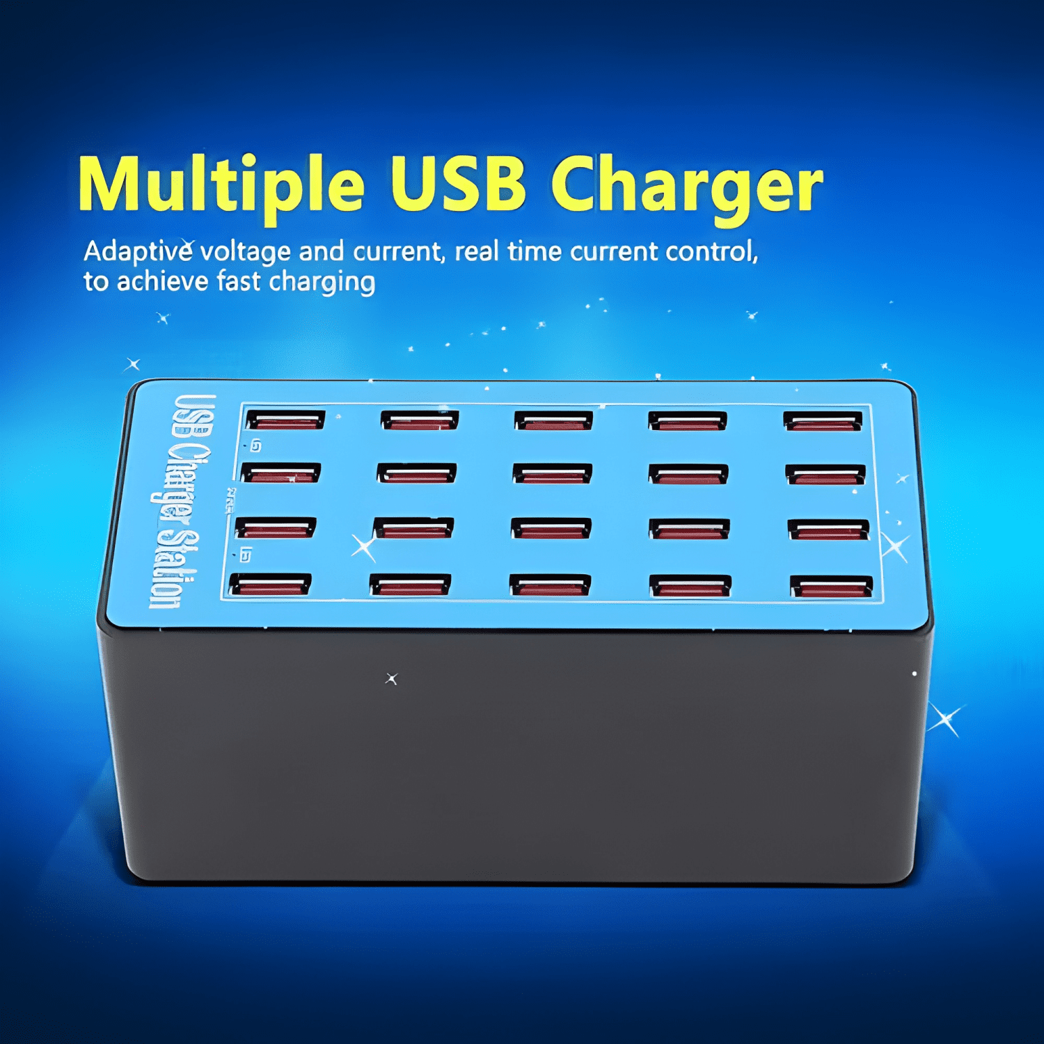 Cargador USB 20 puertos Anwinka 100W 5V carga rápida-4