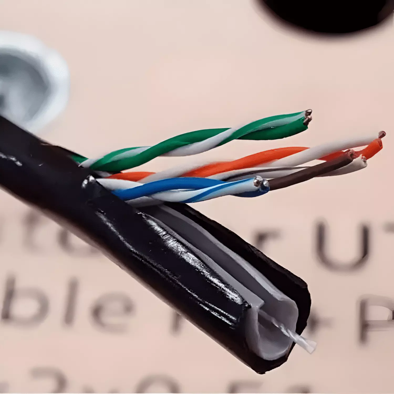 Cable Utp Exterior Cat5e Doble Chaqueta De Pvc 305mts-2