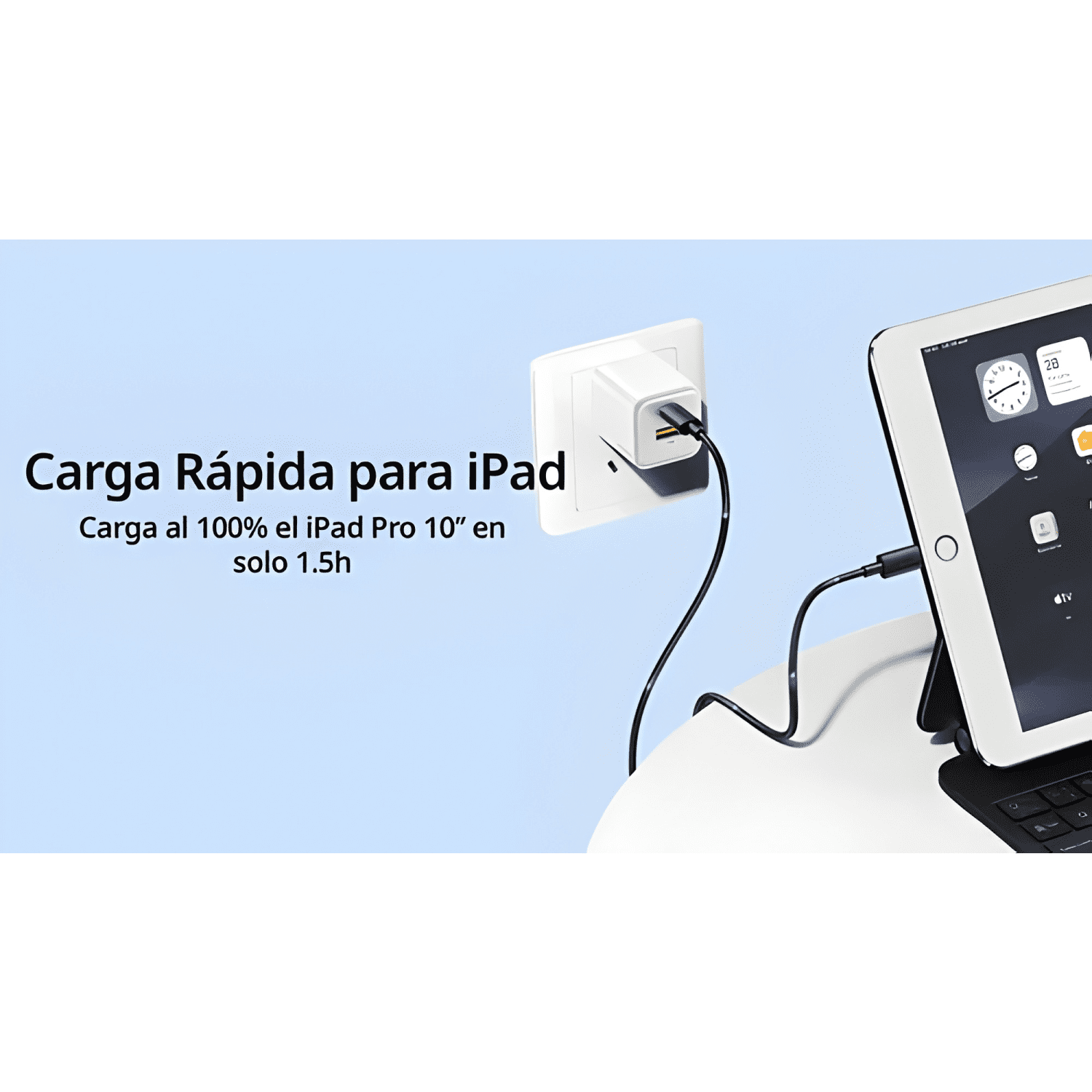 Cable para lightning 30w para iphone 8 a 14 largo 1 Blanco-3