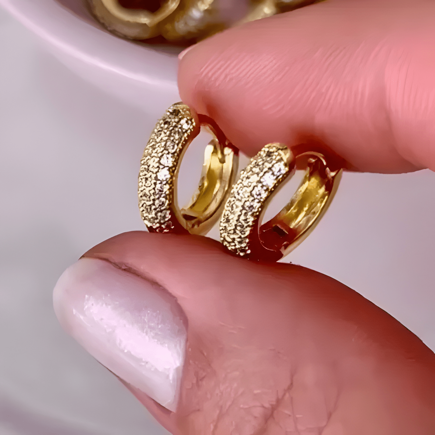 Aros Argollas Aretes Baño De Oro 18k Zircón Niñas Bebe Damas-2