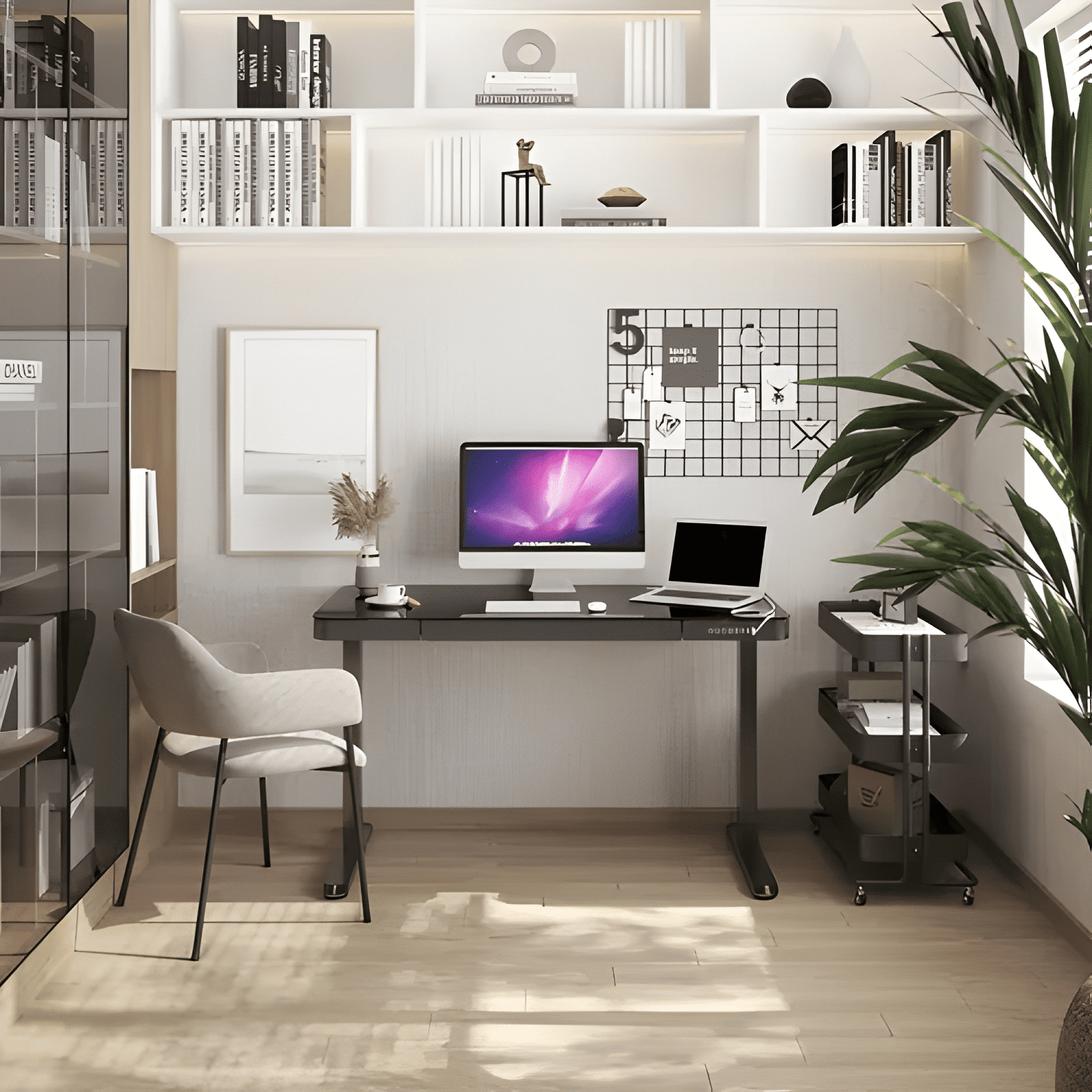 Escritorio home office cosmo eléctrico form Negro-4