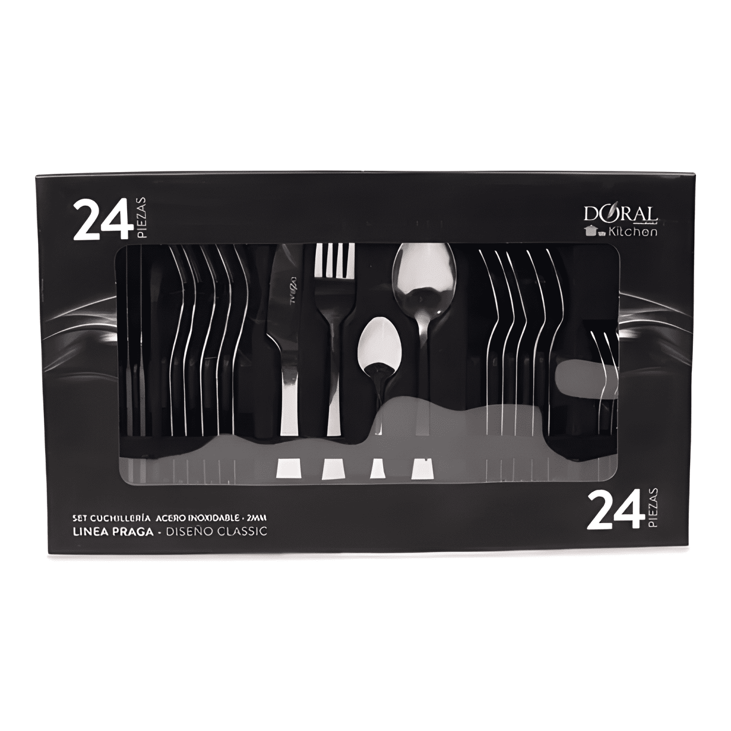 Juego cuchillería classic 24 piezas 2 0 mm classic Plateado-2