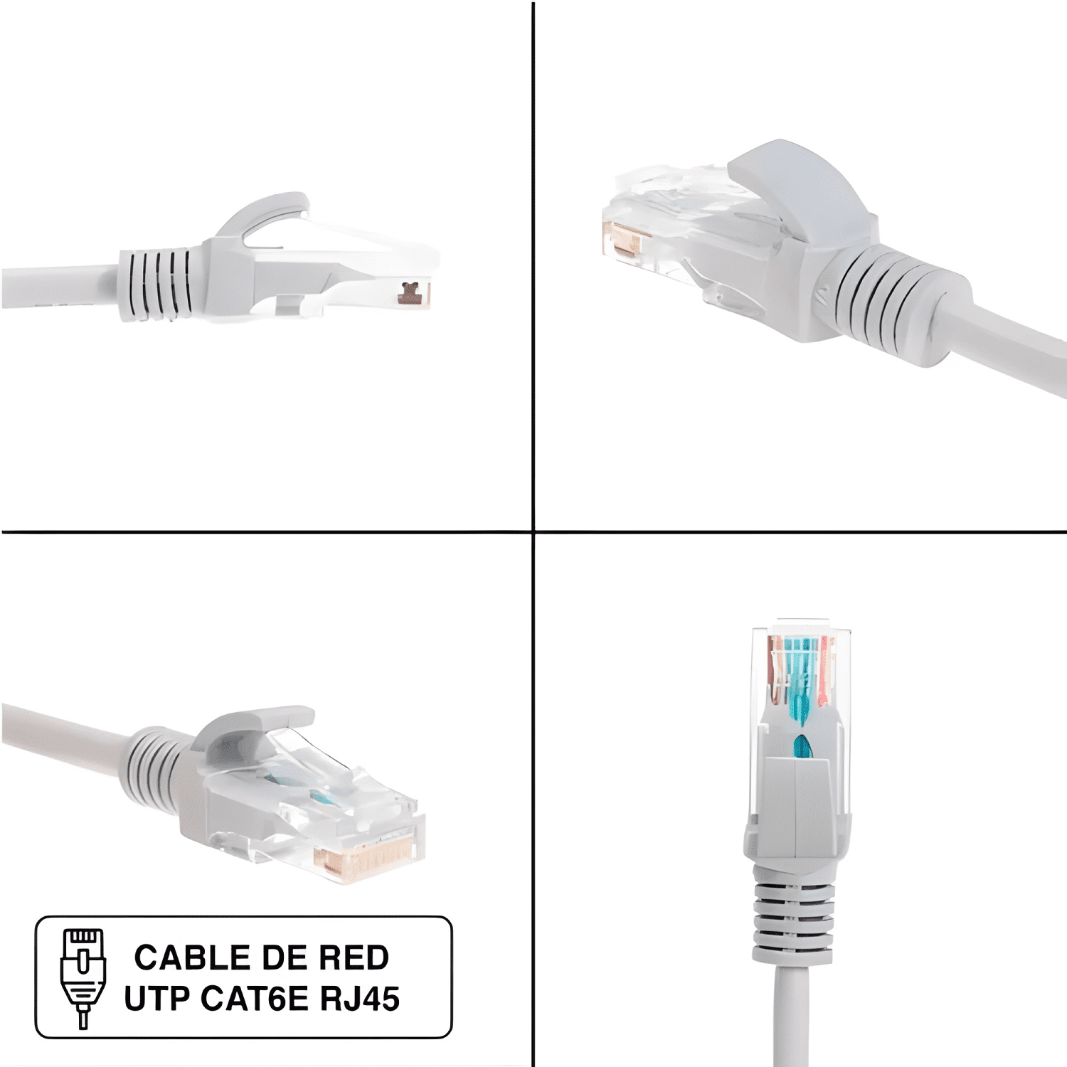 Cable De Red Rj45 Cat6e 50 Metros 4par 23awg Interior #15-3