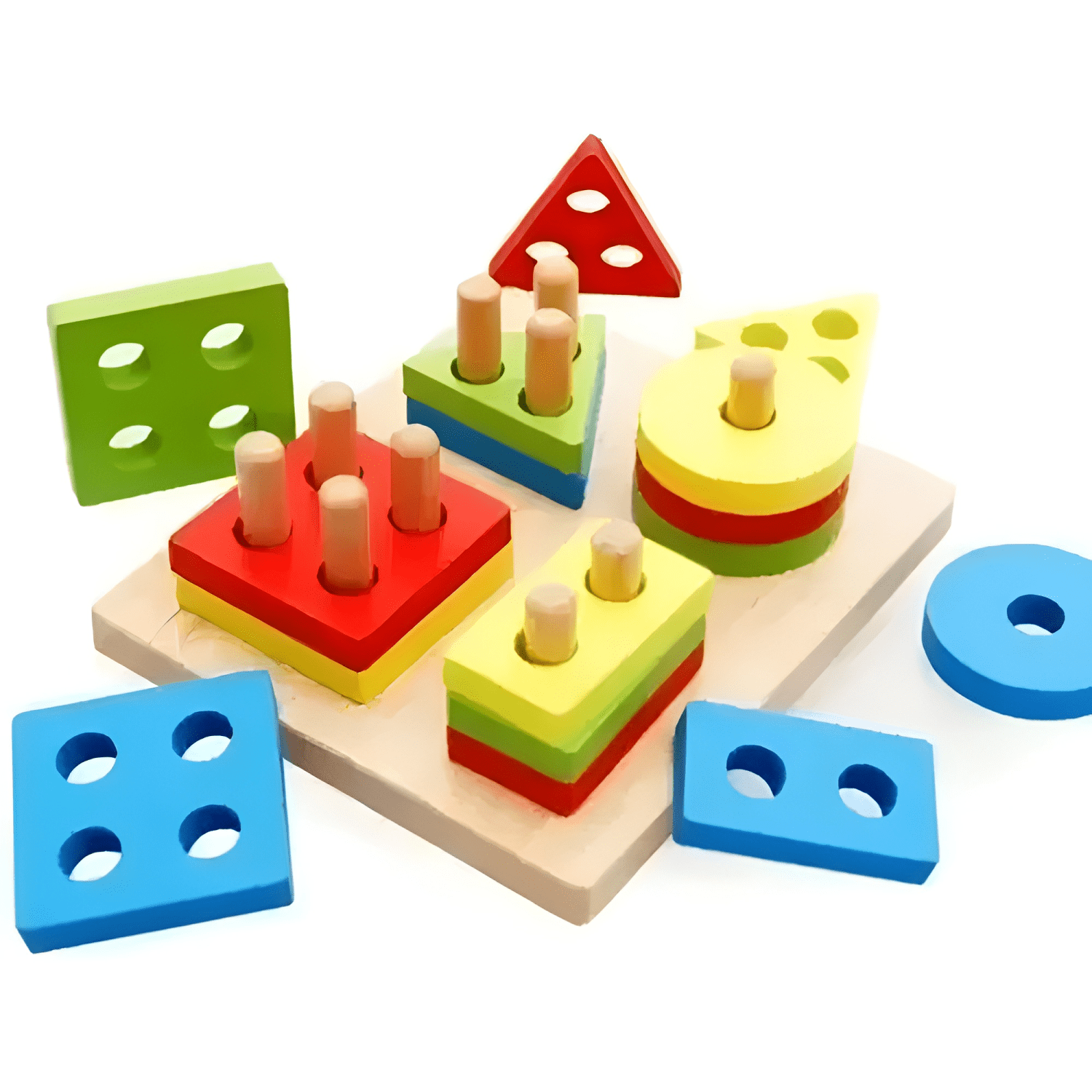 Juguetes aprendizaje de madera didáctico montessori niños-2