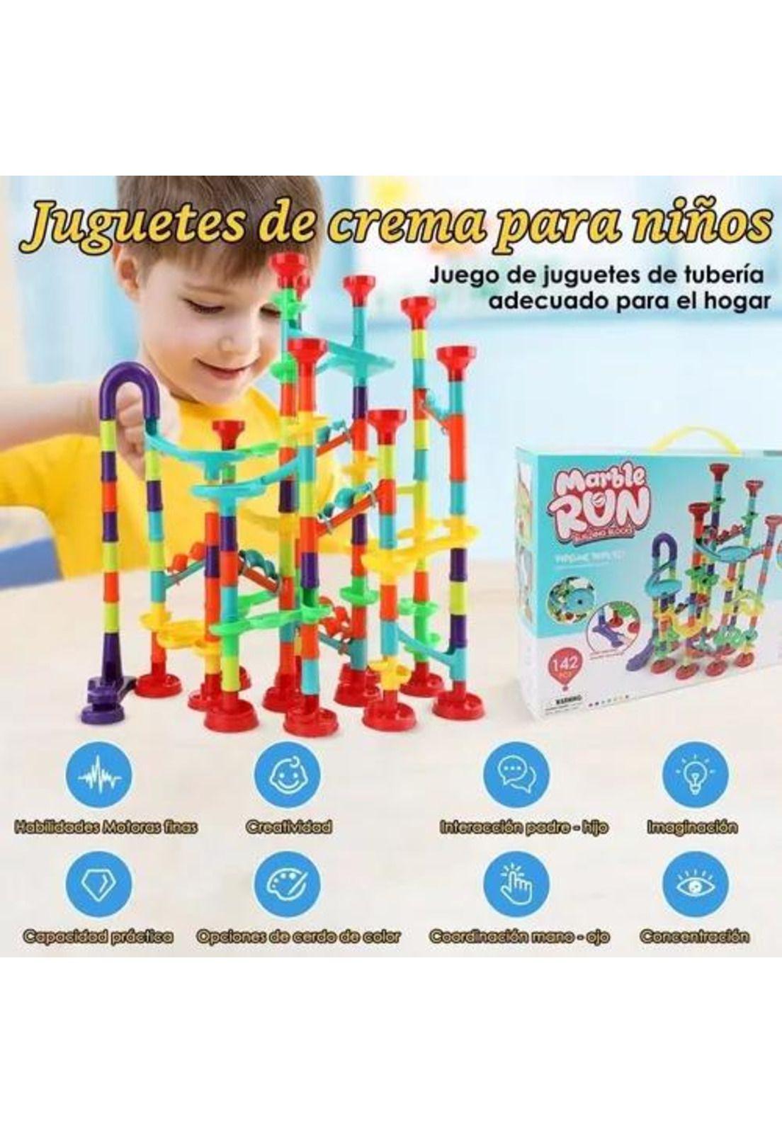 Pista de bolitas 197 piezas, juguetes de bloques de construcción multicolor-3