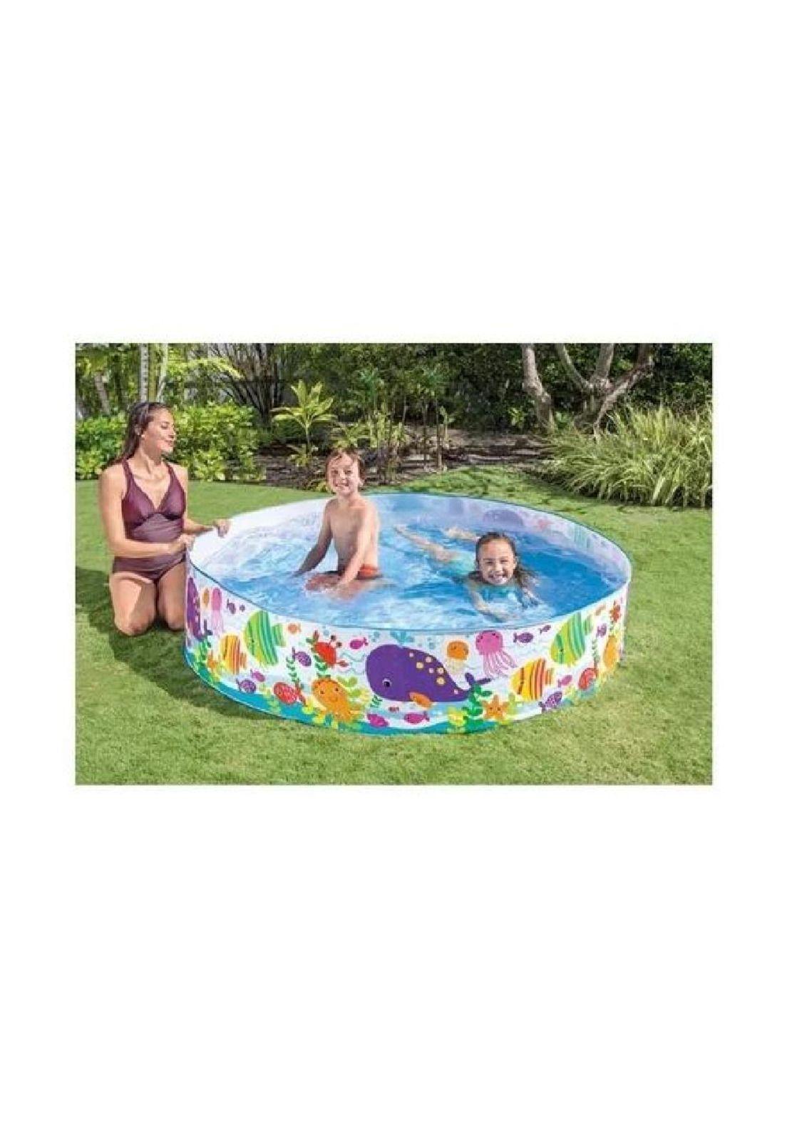 Piscina estructural Intex redonda 183 cm diseño marino 958 L-2