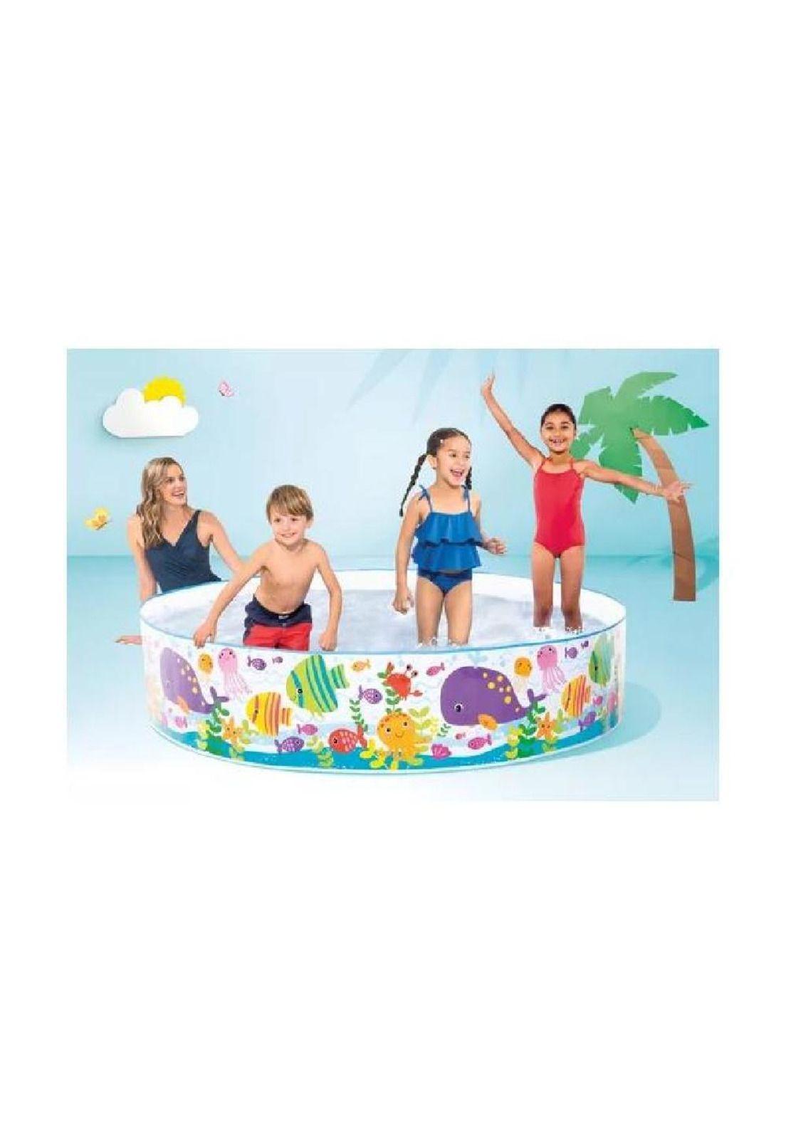 Piscina estructural Intex redonda 183 cm diseño marino 958 L-3