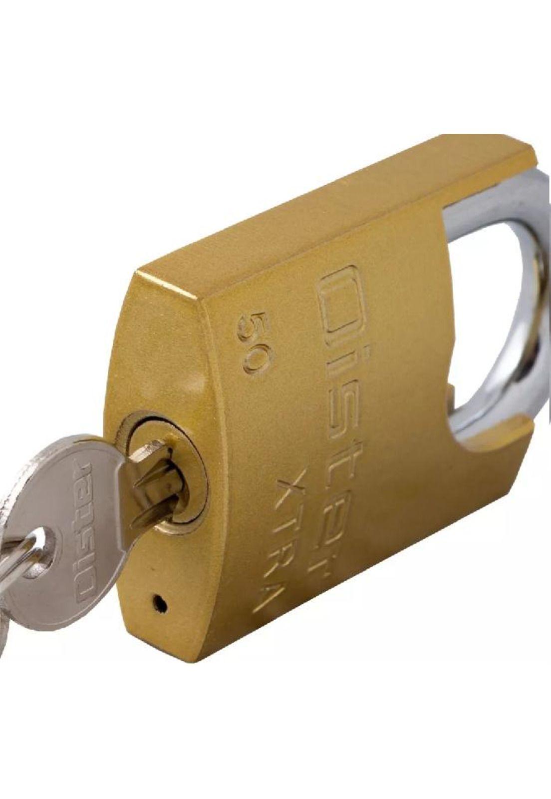 Candado oister xtra con hombro 50mm color amarillo-3