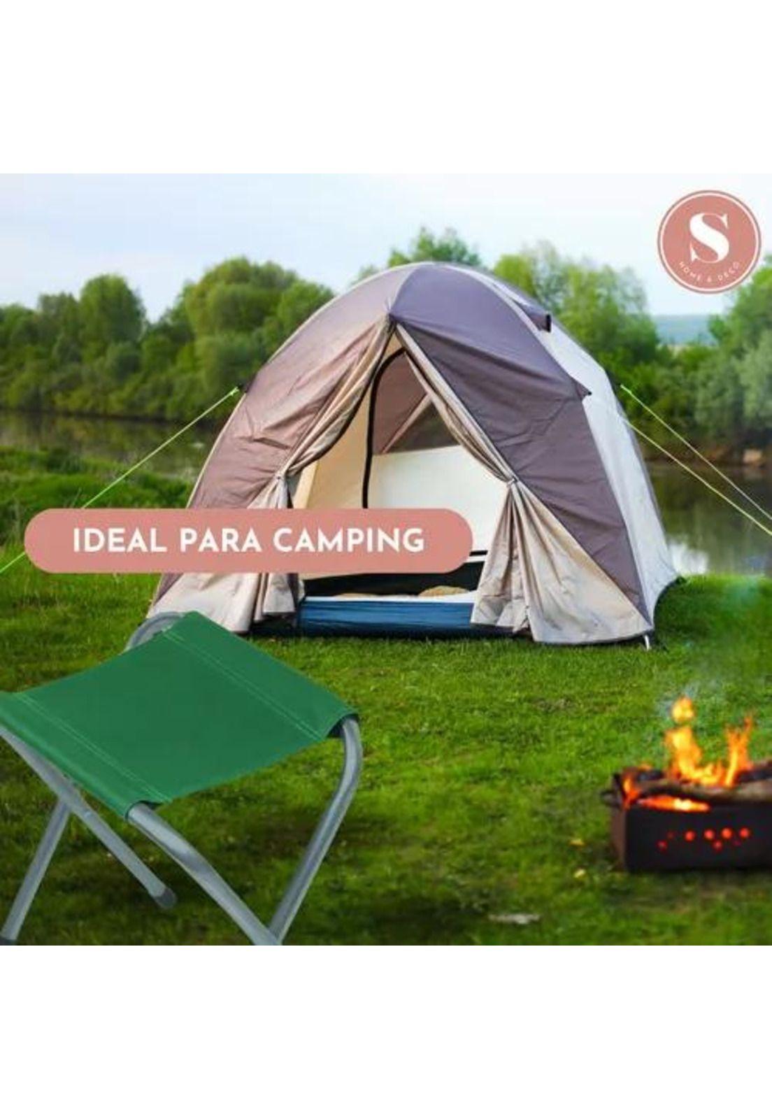 Asiento plegable para camping verde-5