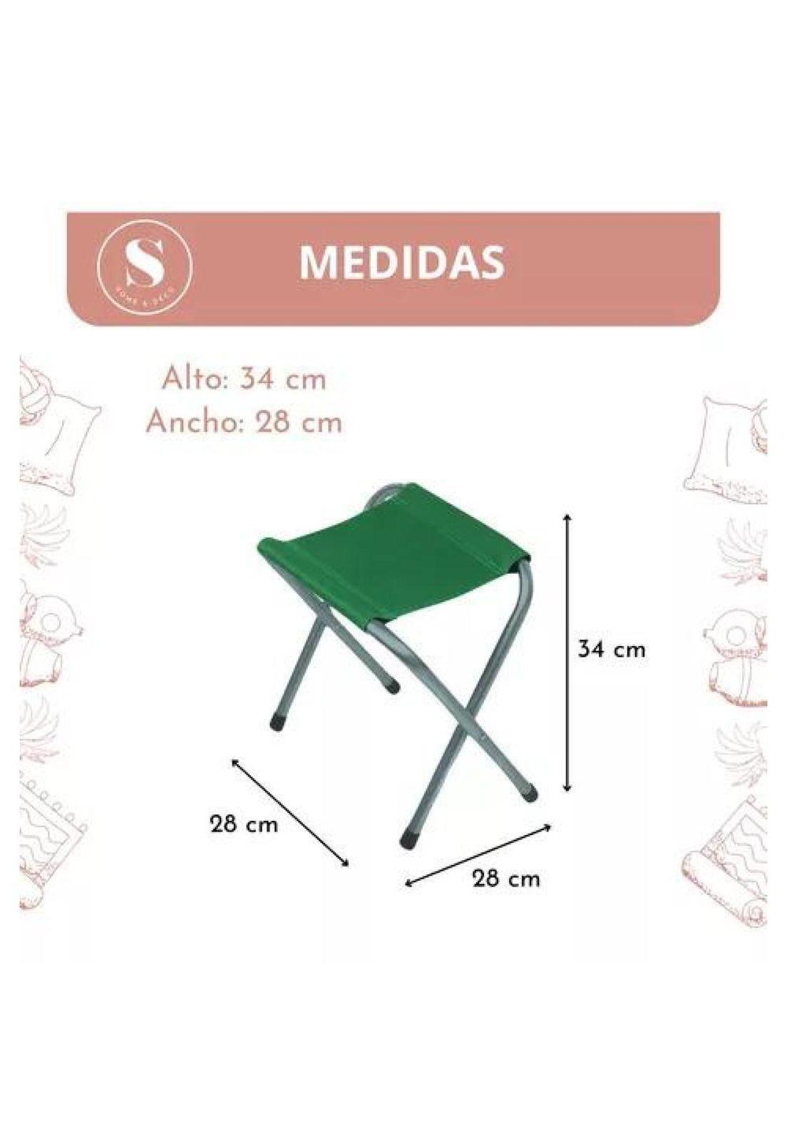 Asiento plegable para camping verde-2