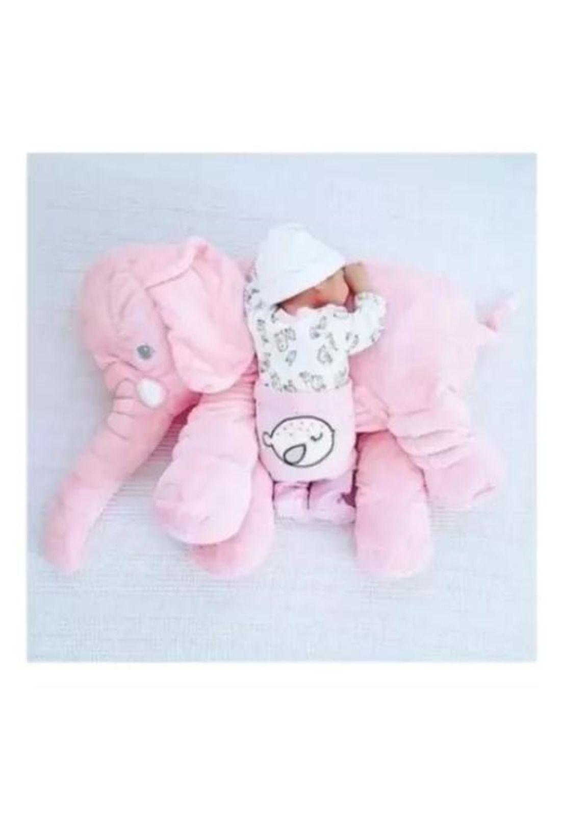 Peluche Gigante Elefante Gris - Almohada Bebé Suave y Liviano-3