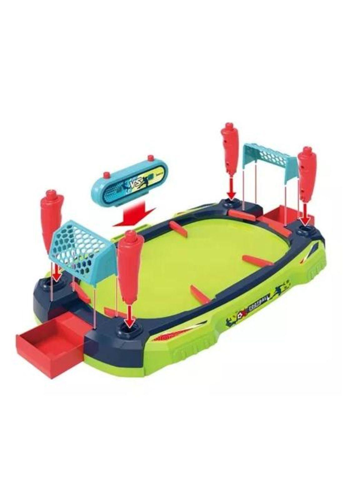 Mini futbolito de mesa tipo flipper rojo-5
