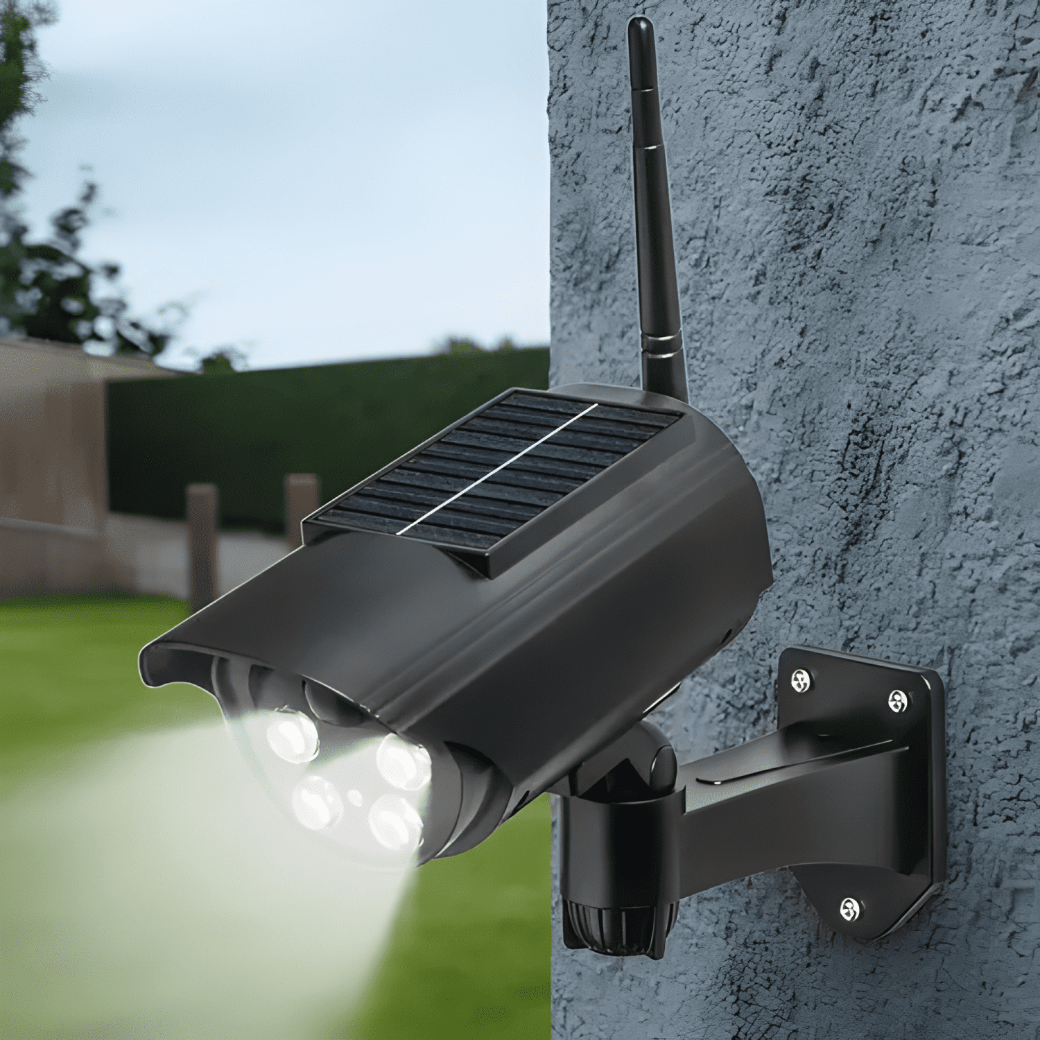 Camara Falsa Seguridad Simulada Tipo Bullet Ccd con Luz Led-3