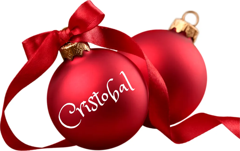 Pack 6 Pelotas Navideñas Personalizadas Para Árbol-0