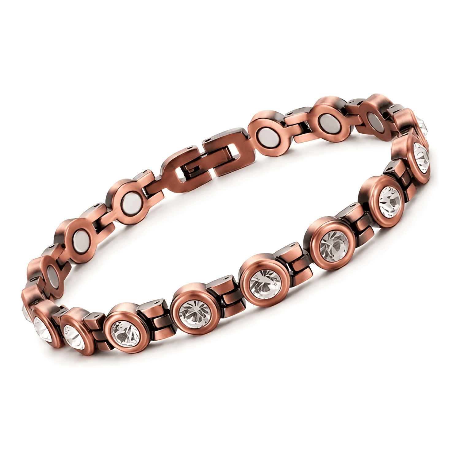 Pulsera cobre magnética - imanes terapia - brazalete-0