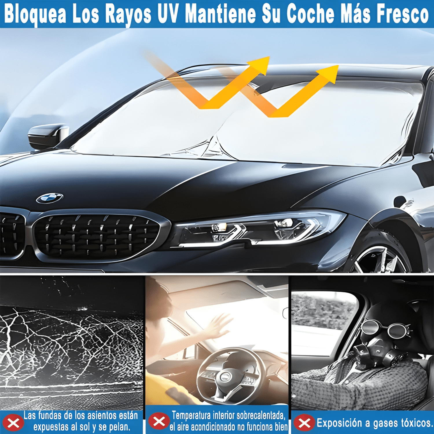 Parasol para Parabrisas Plegable Prevenir Solar Coches Plus-3
