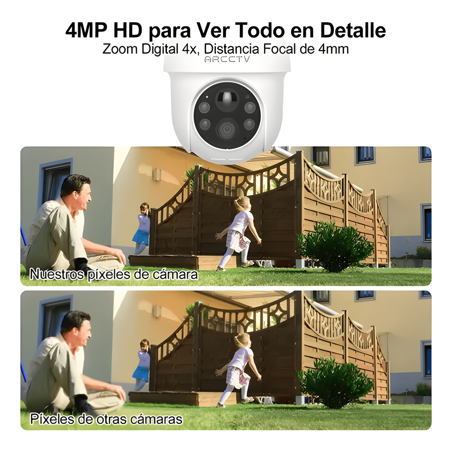 Arcctv Cámara Seguridad Solar Exterior 4MP 5G Wifi 360°-3
