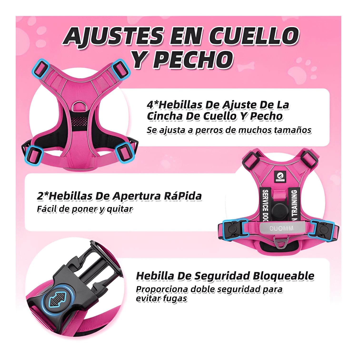 Arnés de perros grande mediano pequeño con porta airtag-3