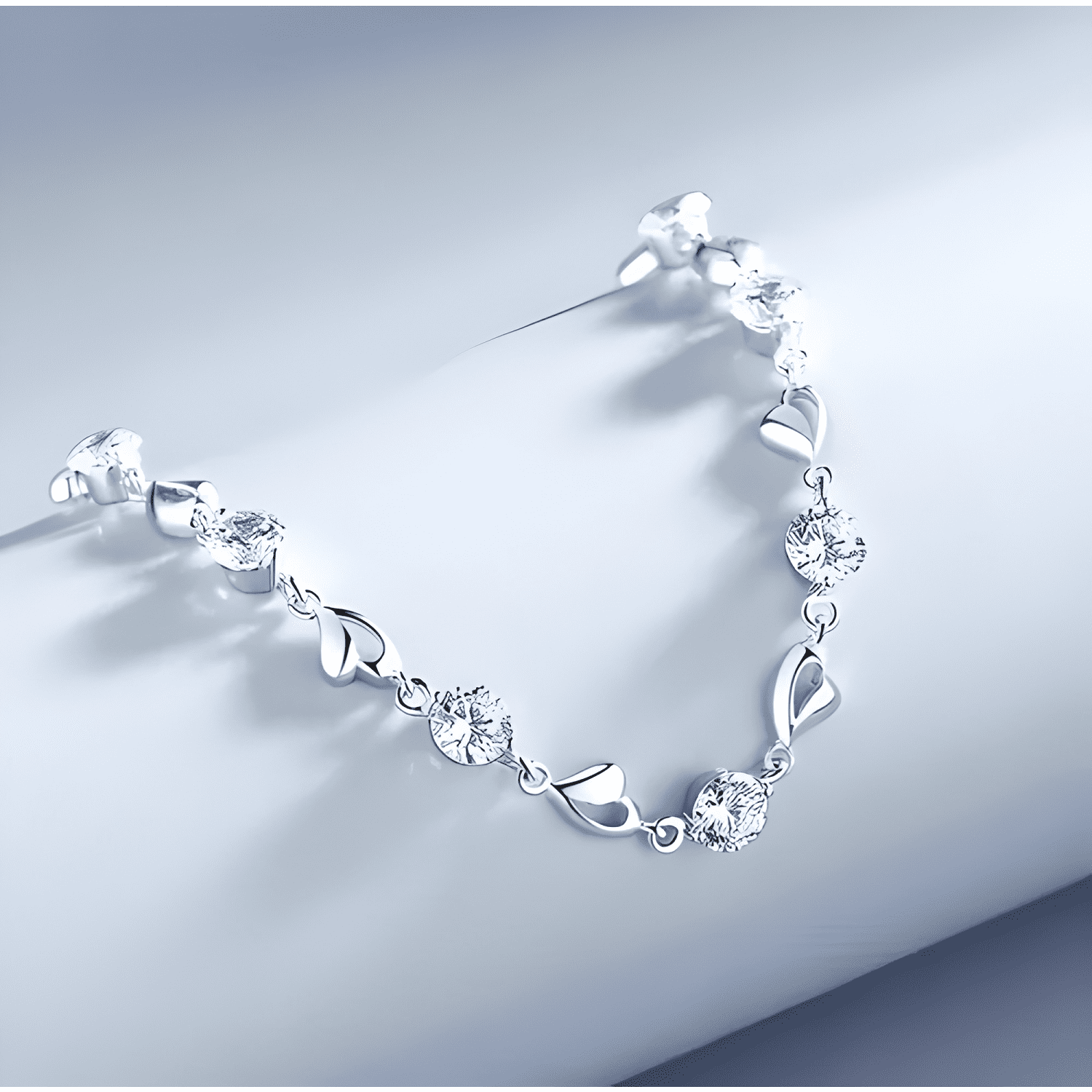 Pulsera corazón plata 925 mujer elegante regalo-2