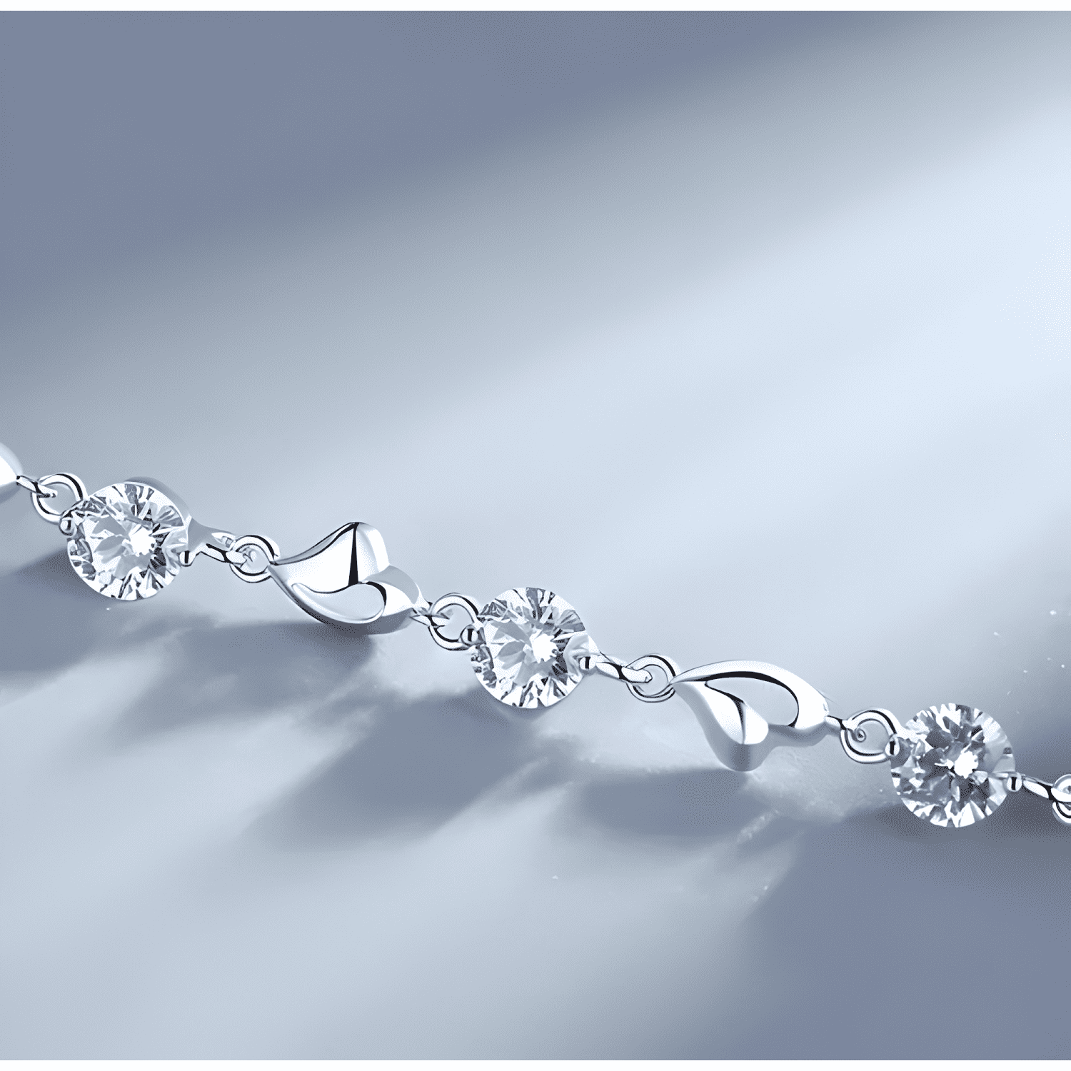 Pulsera corazón plata 925 mujer elegante regalo-3