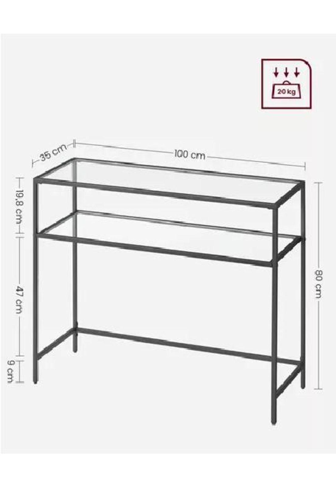 Mesa de arrimo vidrio Black Premium-1