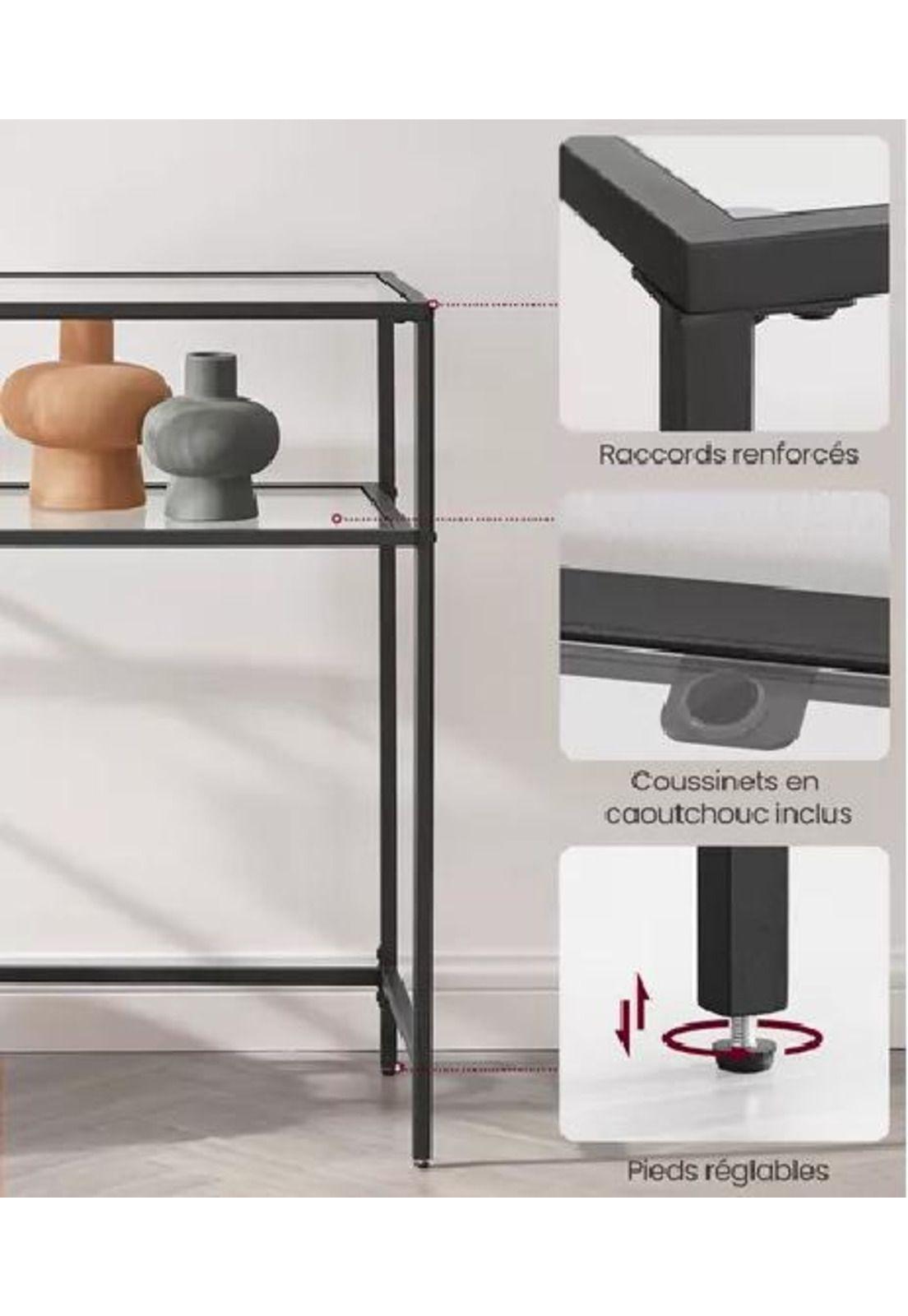 Mesa de arrimo vidrio Black Premium-3