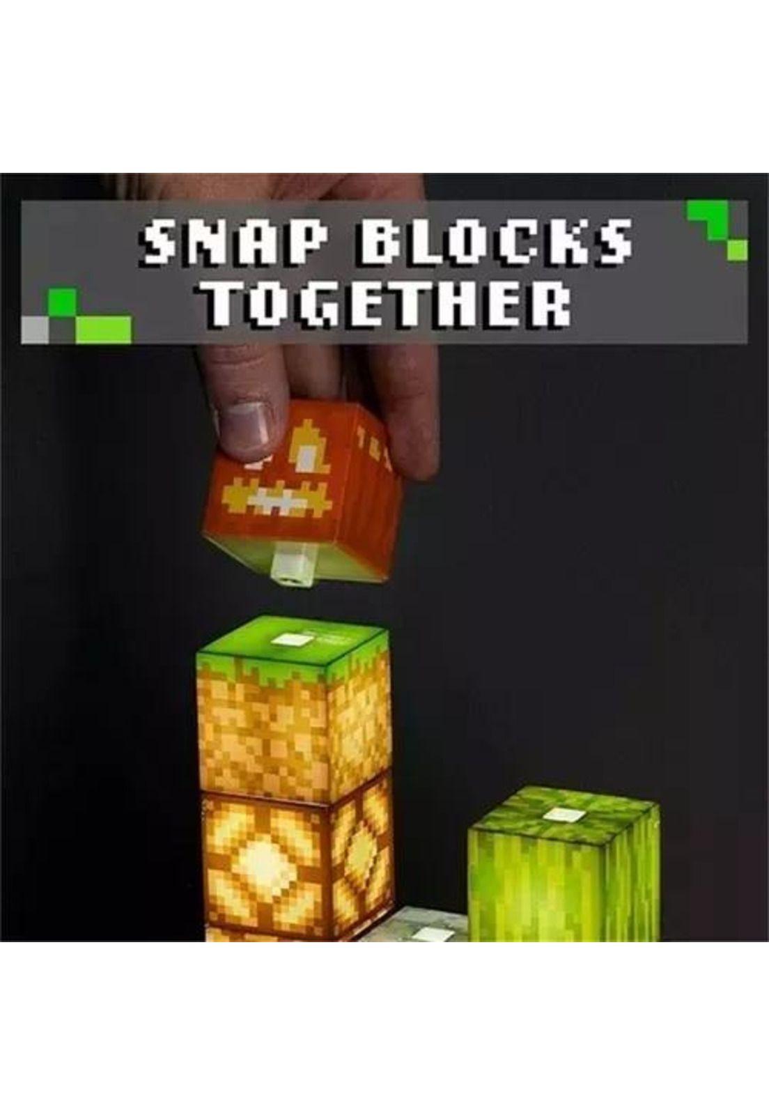 Lámpara de construcción de bloques para niños multicolor-4