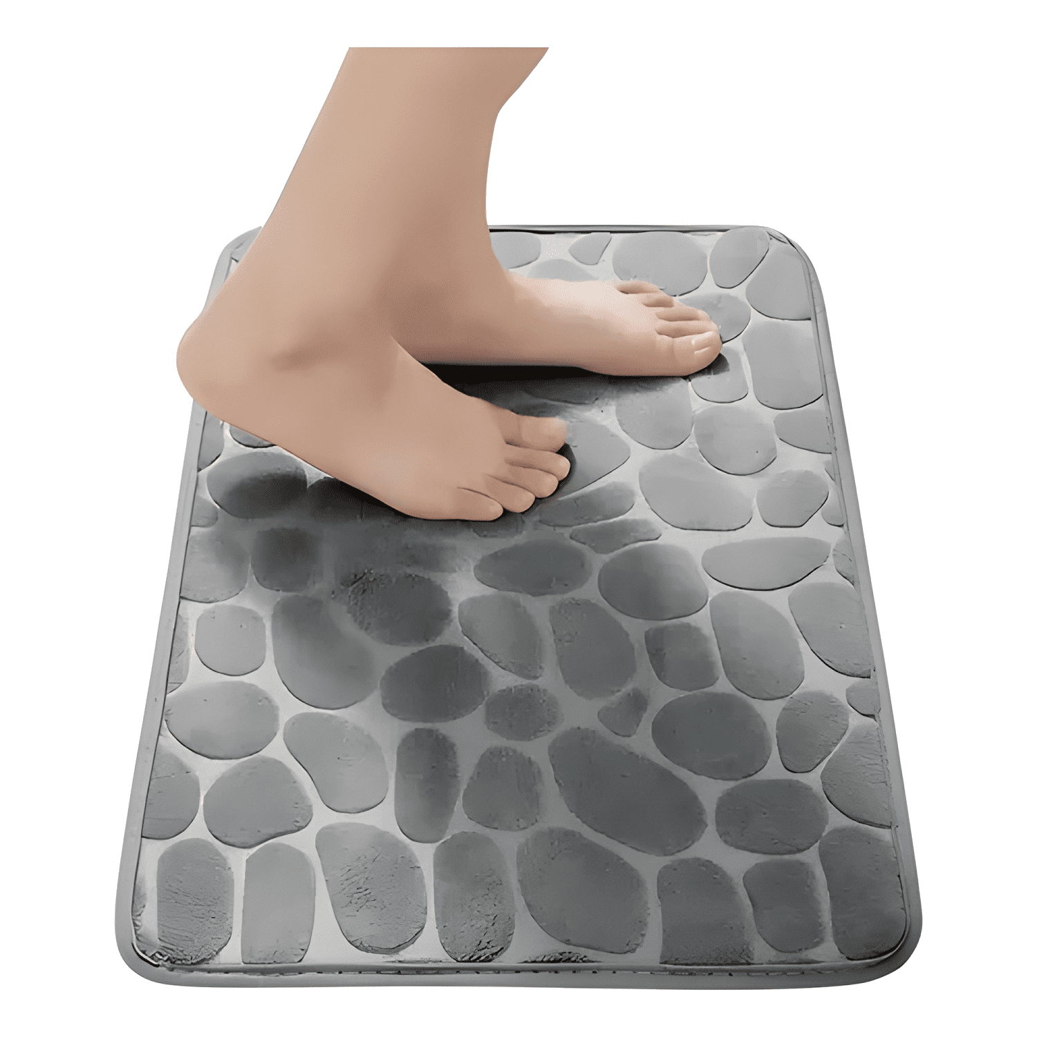Alfombra de Baño Antideslizante Absorbente de Gris-3