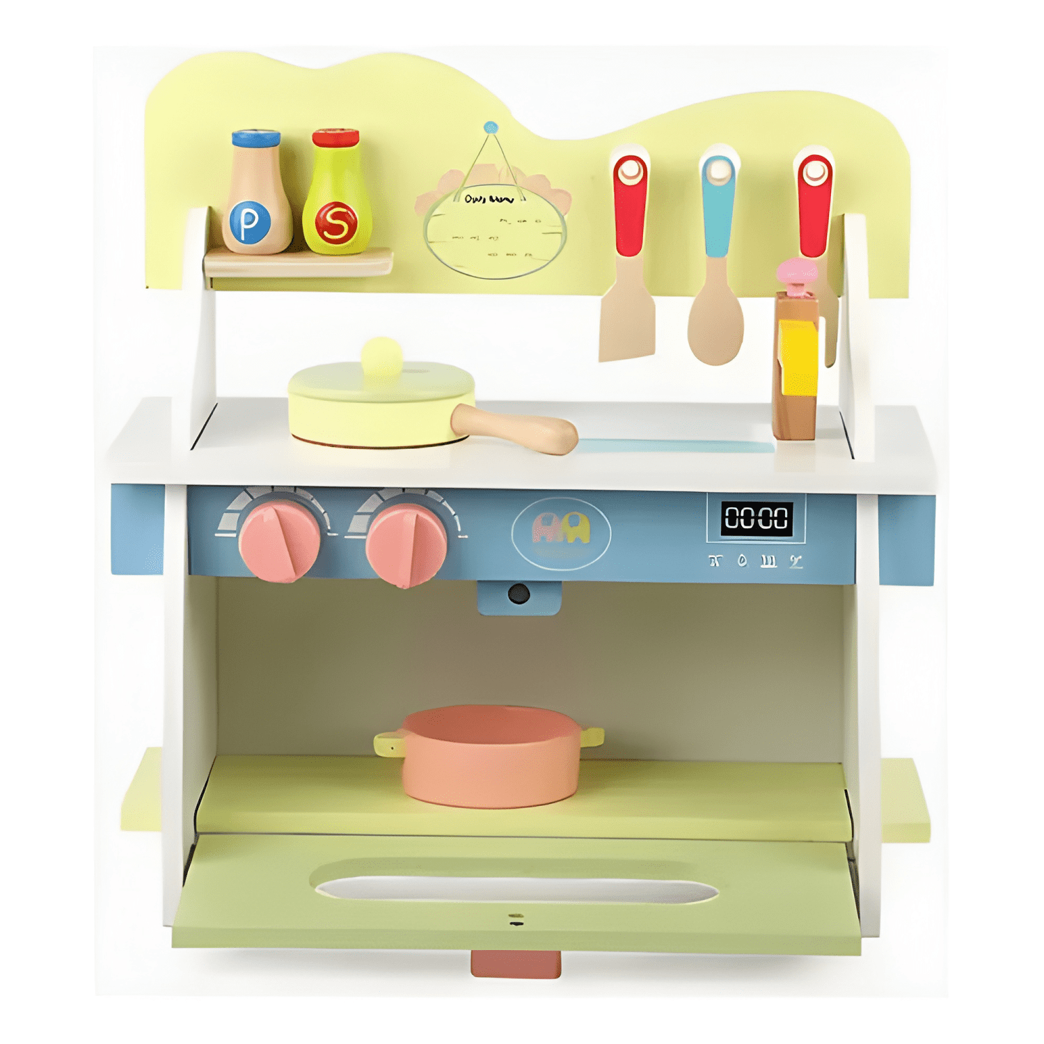 Cocina juguete de madera didáctica para niños y niñas-1
