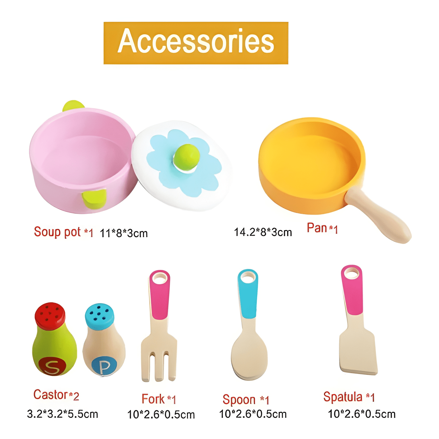 Cocina juguete de madera didáctica para niños y niñas-2