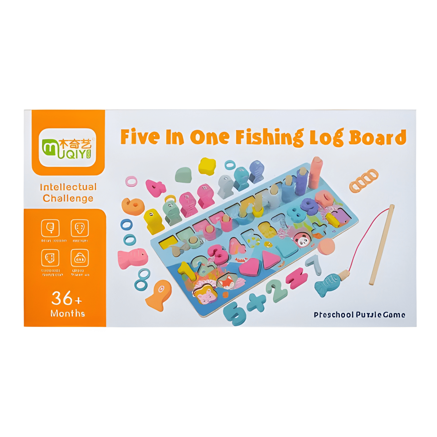 Ábaco matemáticas pesca montessori juguete de madera-0