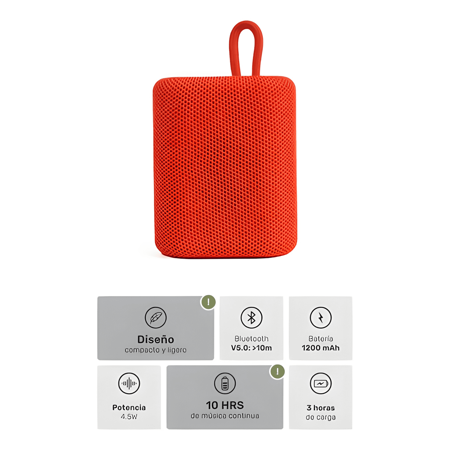 Parlante portatil bluetooth tune up Rojo-1