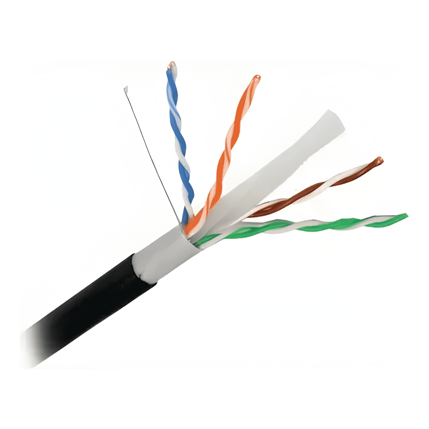 Cable De Red Exterior Cat6 100m Utp Doble Chaqueta 23awg #1-3