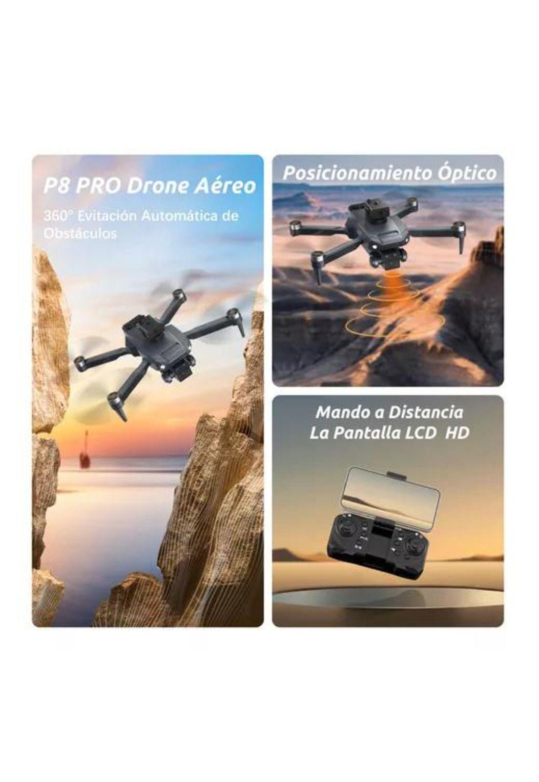 Drone Cámara Dual 3 Baterias 6k Anti-obstáculos Efectos Luz-3